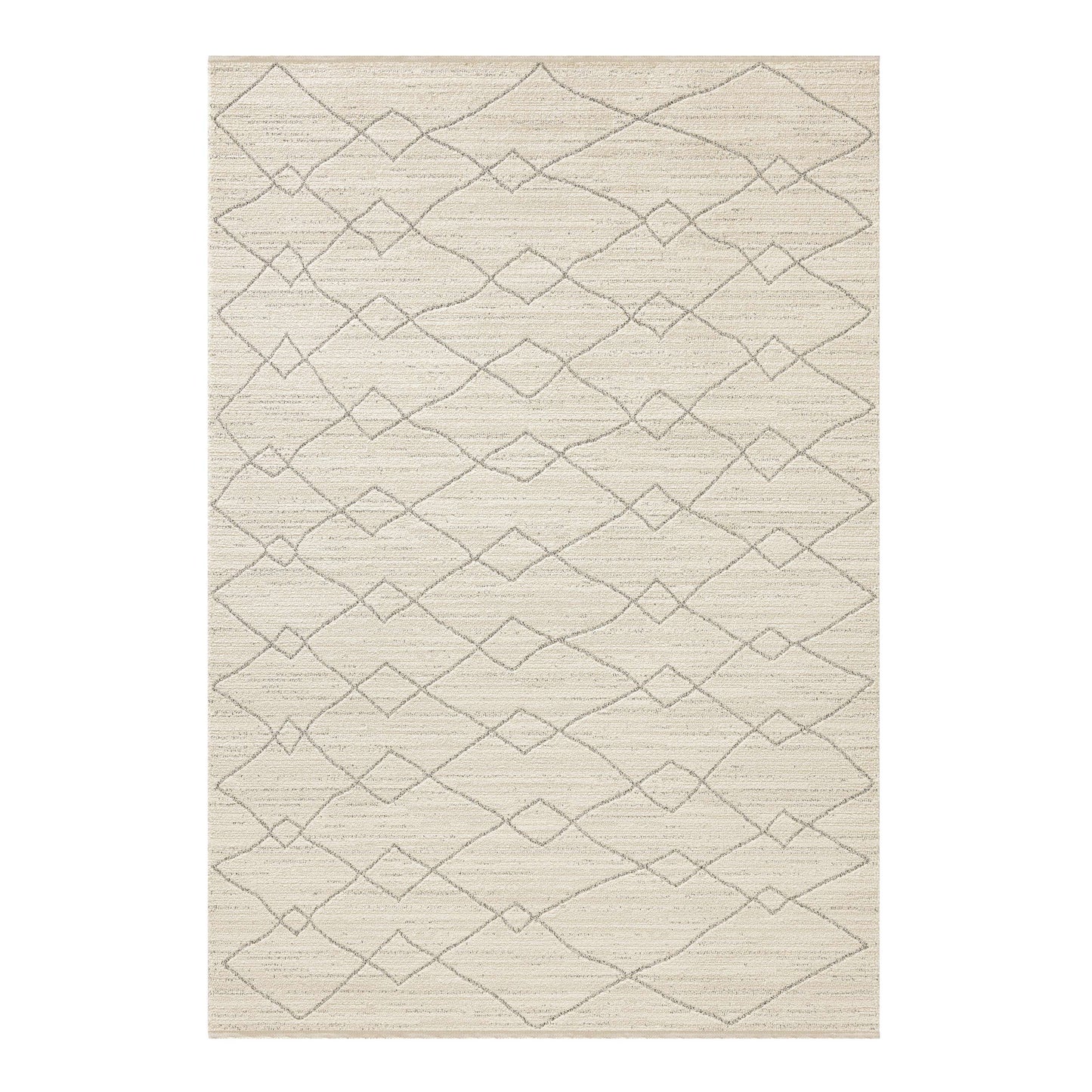 Obeetee Wilds 8 x 10 (ft) Loomed Polyester/Polypropylene Natural Rectangular Indoor Spot Clean Only Pet Friendly Area rug