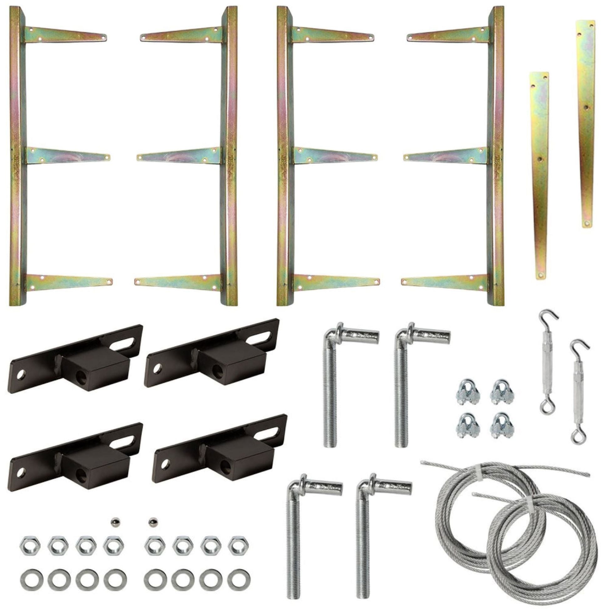 Estate Swing Dual 3-Rail Gate Frame, Up to 20' Wide, Aluminum Gate Frame Kit