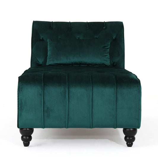 Best Selling Home Decor Modern Green Velvet Chaise Lounge