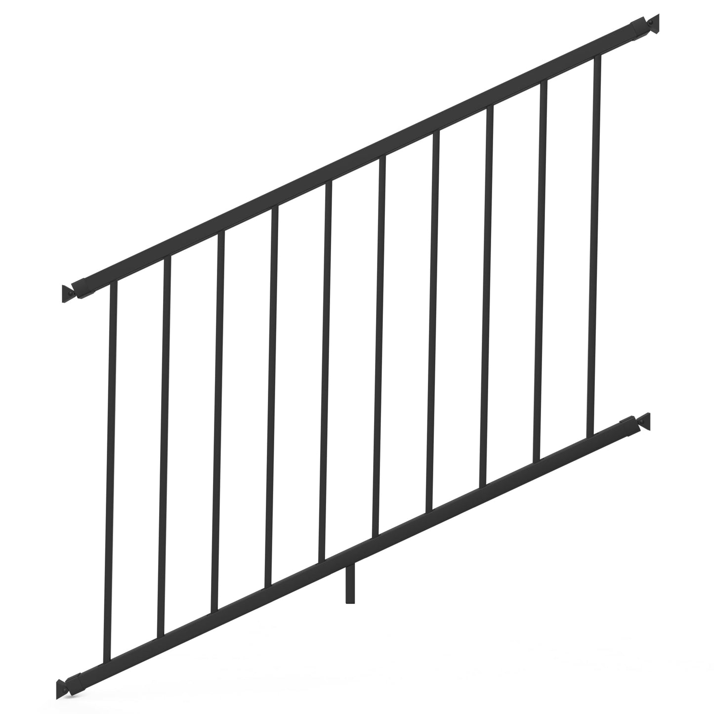 Deckorators Contemporary 6-ft x 36-in Textured Black Aluminum Deck Stair Rail Kit