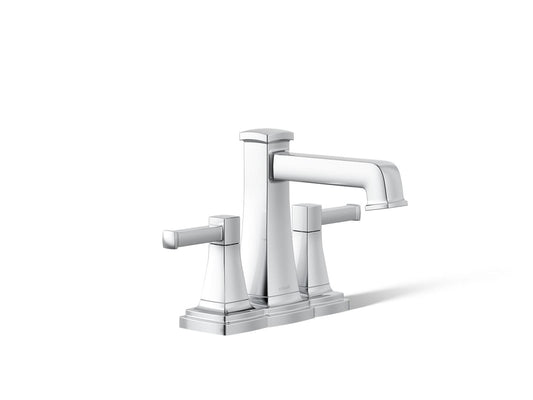 KOHLER Riff 0.5 GPM Centerset Lavatory Faucet in Polished Chrome (Valve Included)