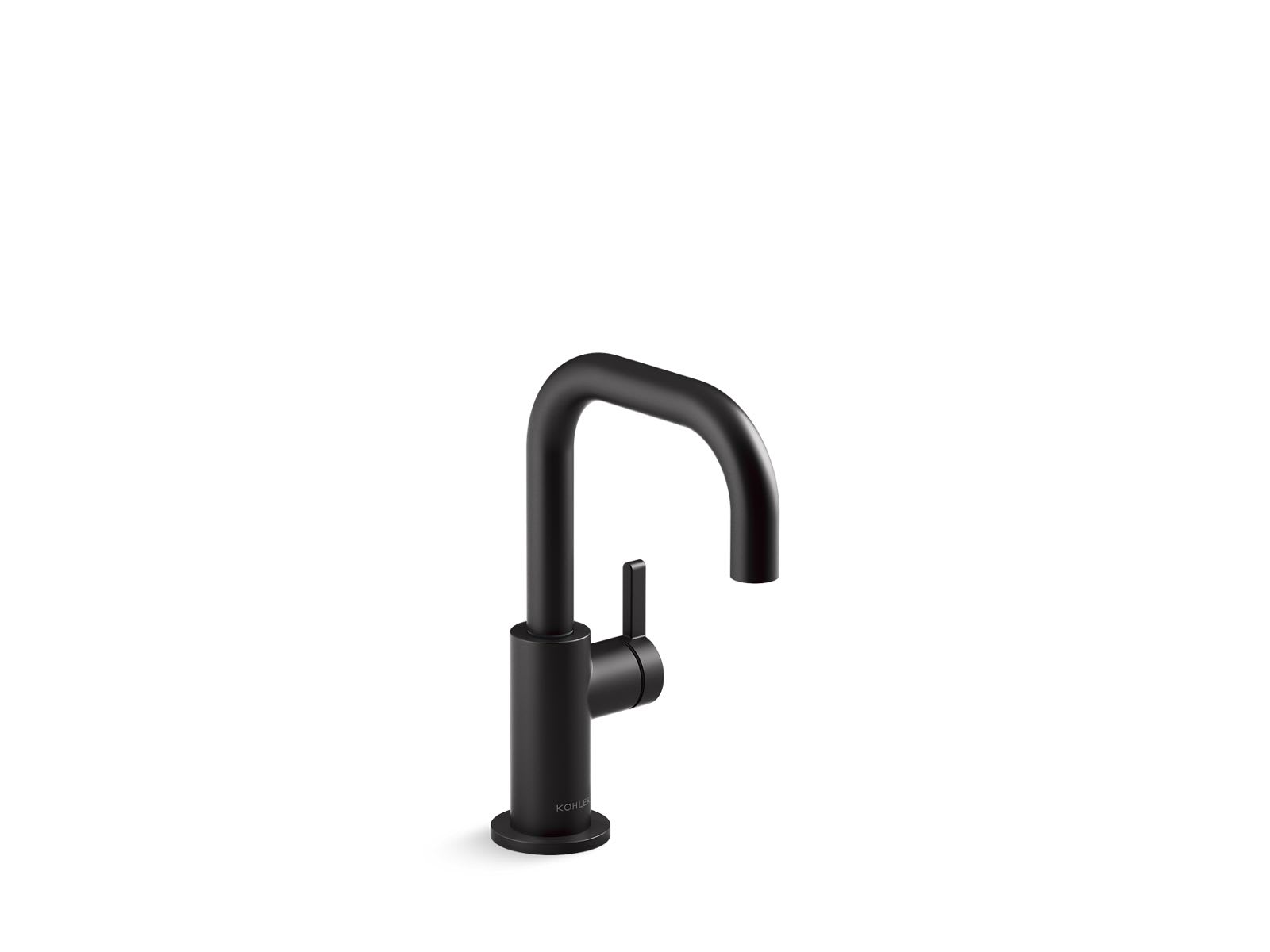 KOHLER Components 1.5 GPM Deck Mount Beverage Faucet in Matte Black with Lever Handle