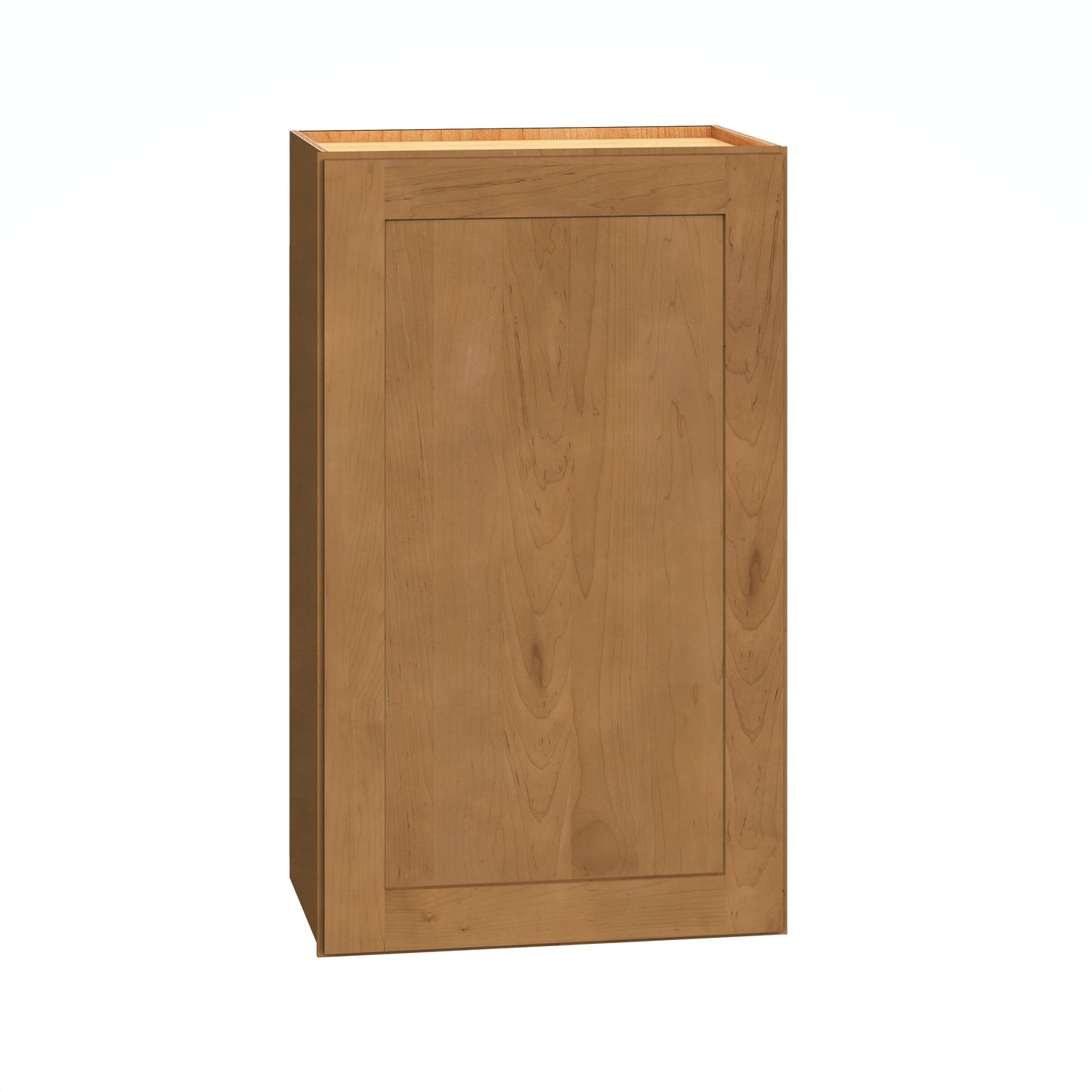 Diamond Express Jamestown 18-in W x 30-in H x 12-in D Sahara Brown Wall Fully Assembled Plywood Cabinet Recessed Panel Shaker