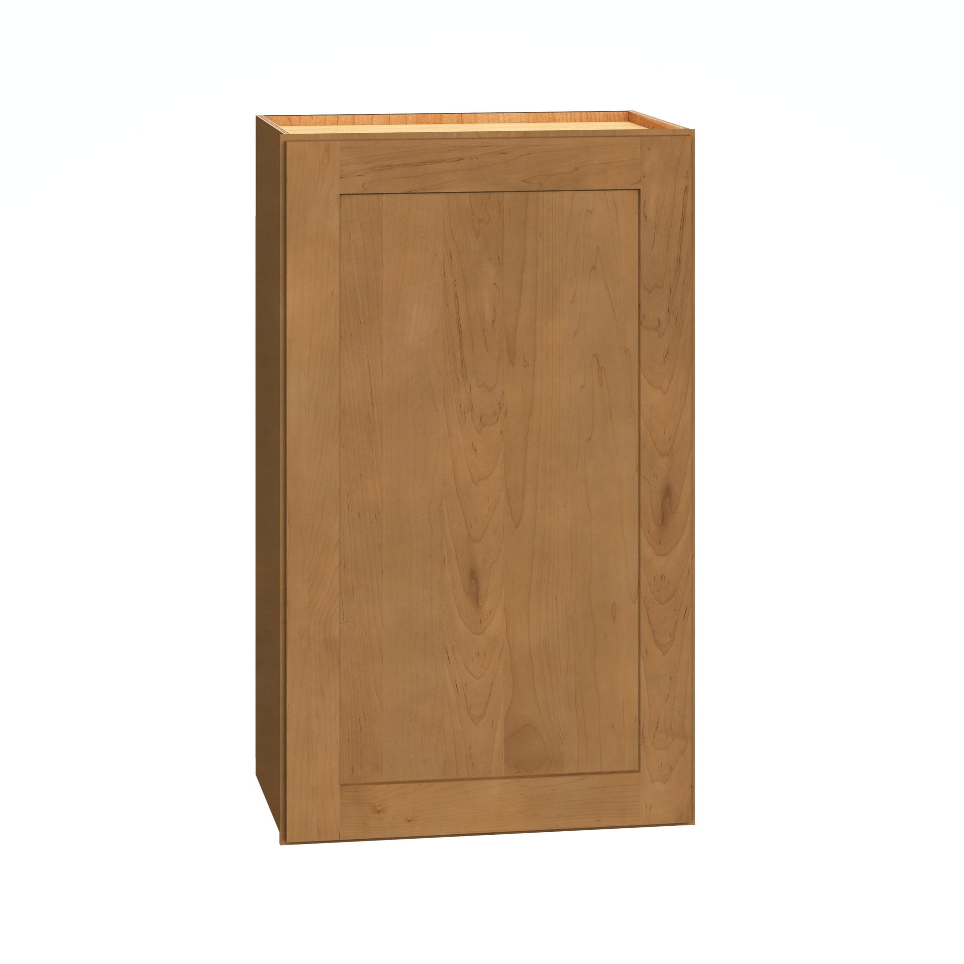 Diamond Express Jamestown 18-in W x 30-in H x 12-in D Sahara Brown Wall Fully Assembled Plywood Cabinet Recessed Panel Shaker
