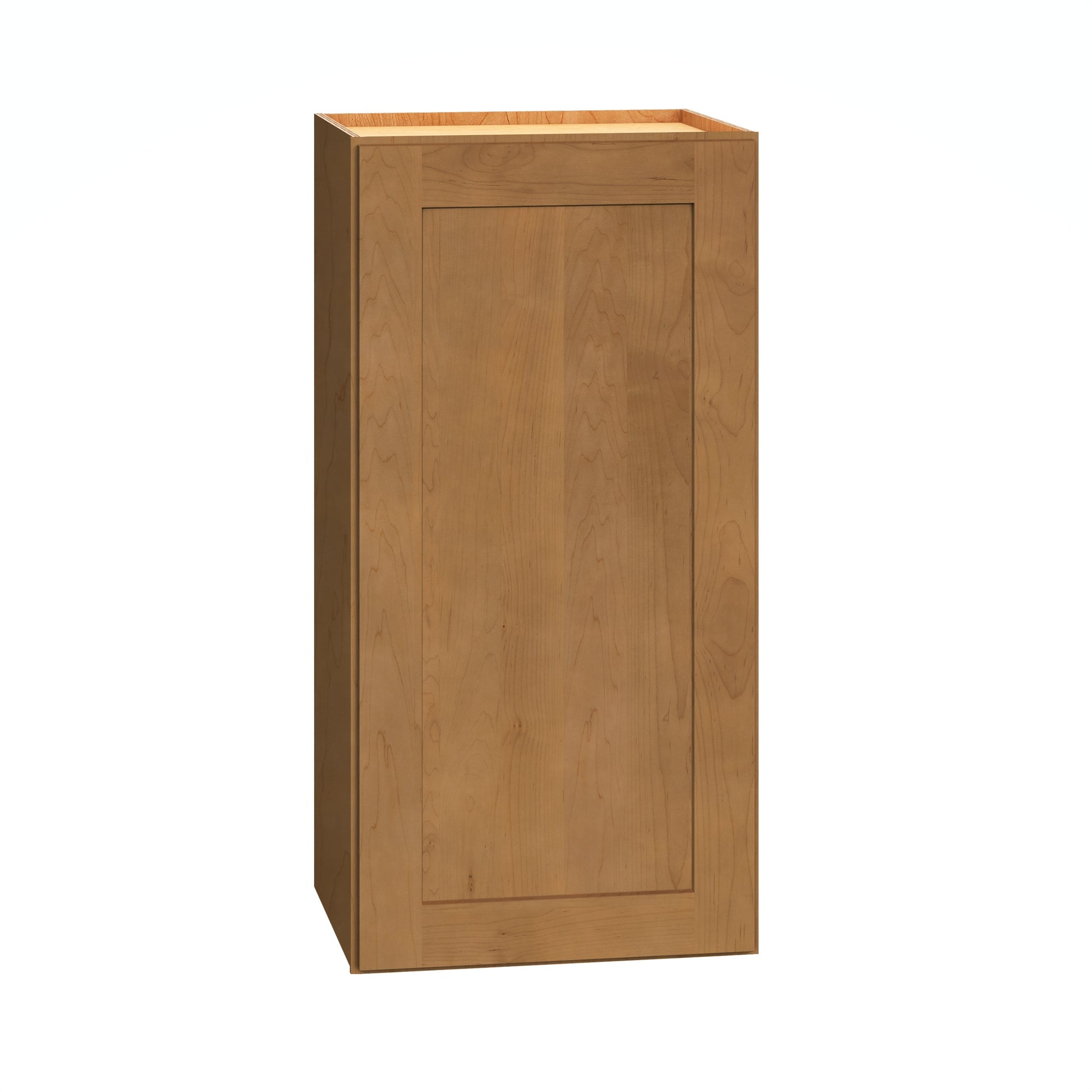 Diamond Express Jamestown 15-in W x 30-in H x 12-in D Sahara Brown Wall Fully Assembled Plywood Cabinet Recessed Panel Shaker
