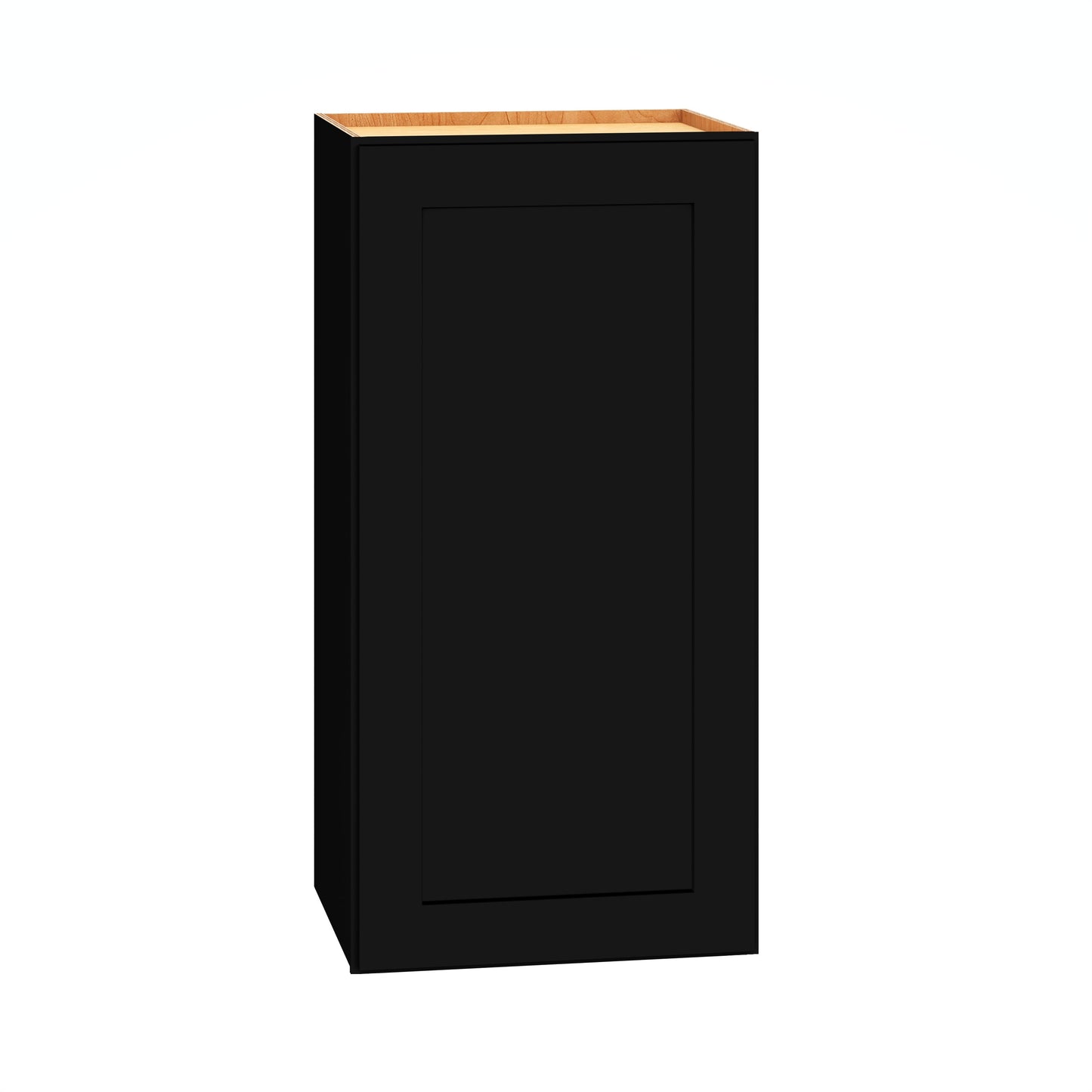 Diamond Express Jamestown 15-in W x 30-in H x 12-in D Black Wall Fully Assembled Plywood Cabinet Recessed Panel Shaker