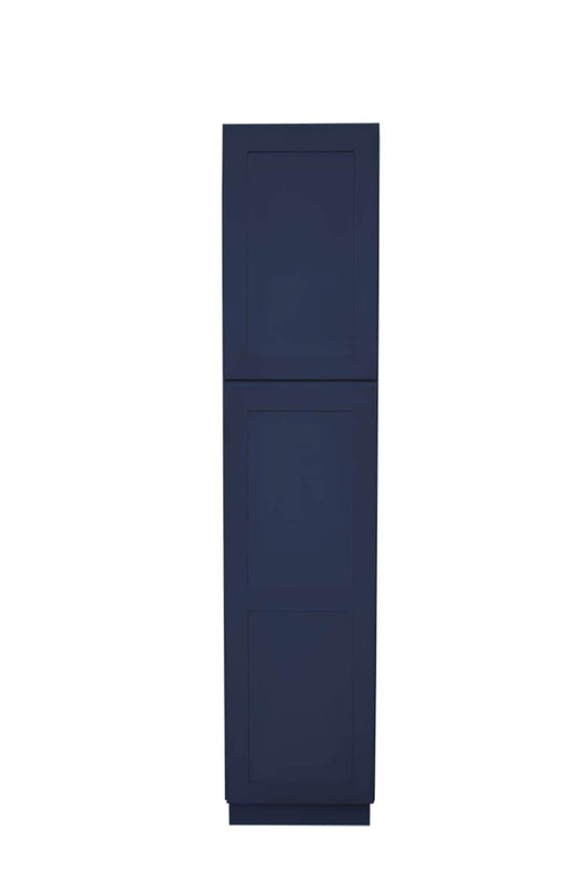 RELIABILT Creston 18-in W x 84-in H x 24-in D Navy Blue Pantry Ready to Assemble (RTA) Plywood Cabinet Recessed Panel Shaker