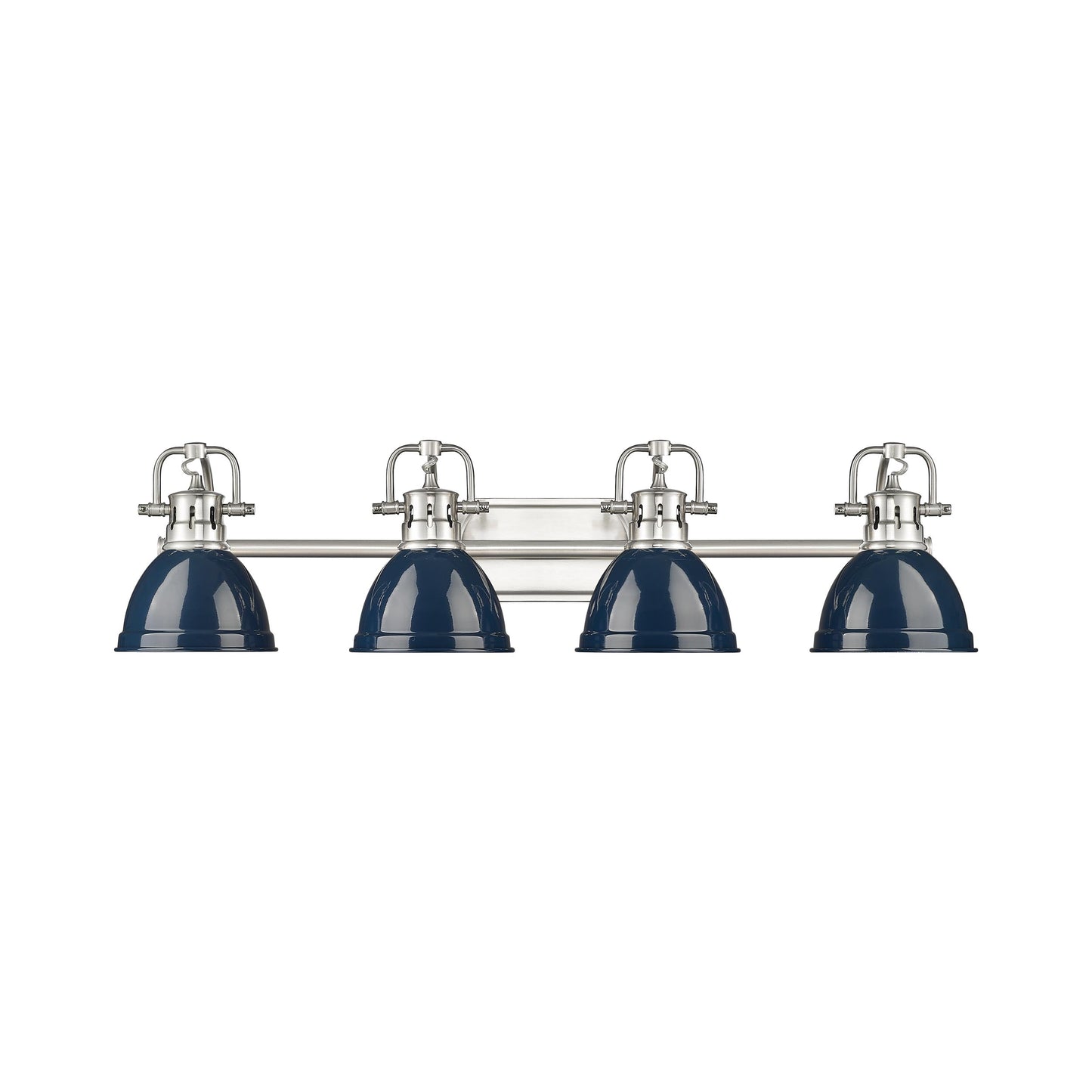 Golden Lighting Duncan 8.25-in 4 Light Pewter Transitional Bathroom Vanity light
