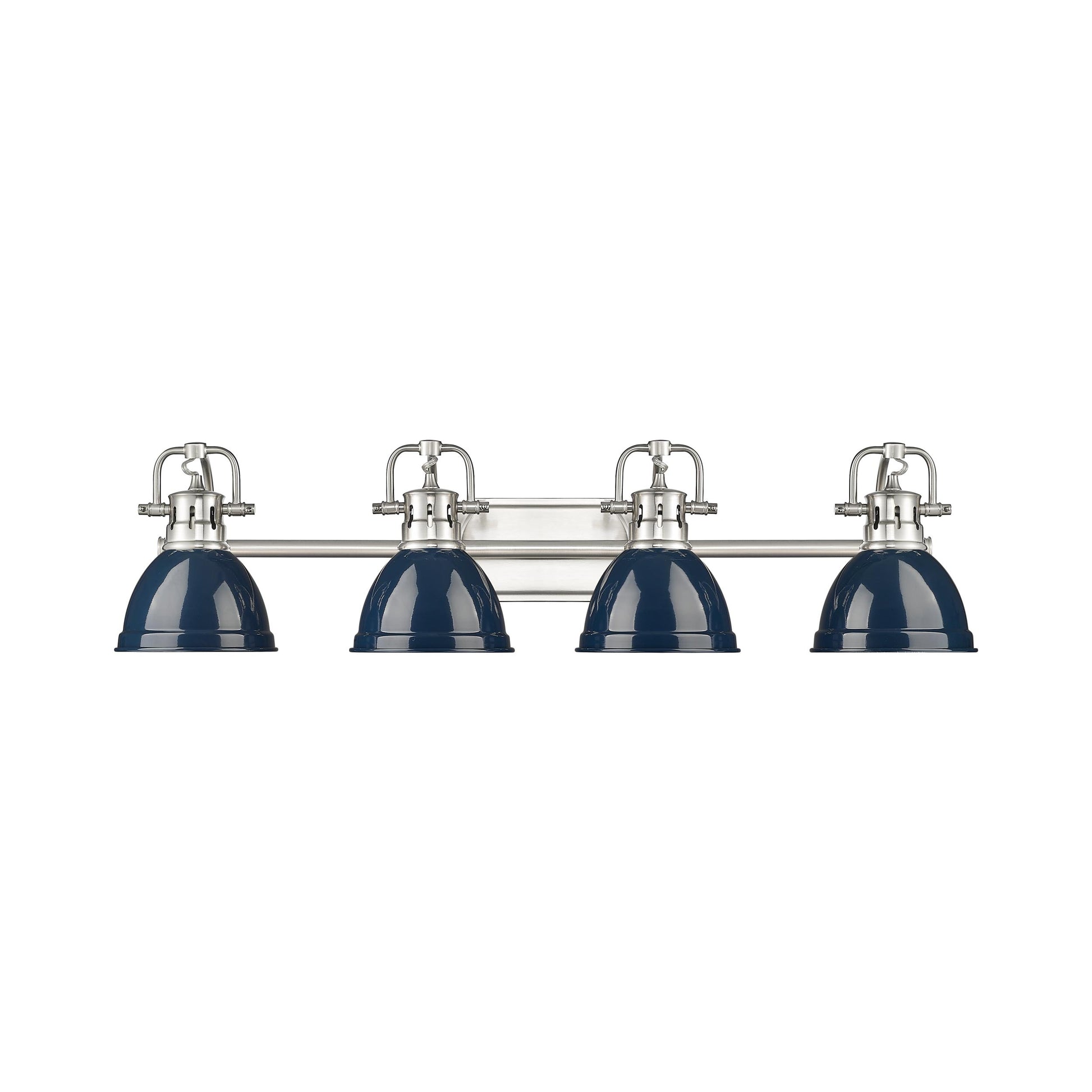 Golden Lighting Duncan 8.25-in 4 Light Pewter Transitional Bathroom Vanity light