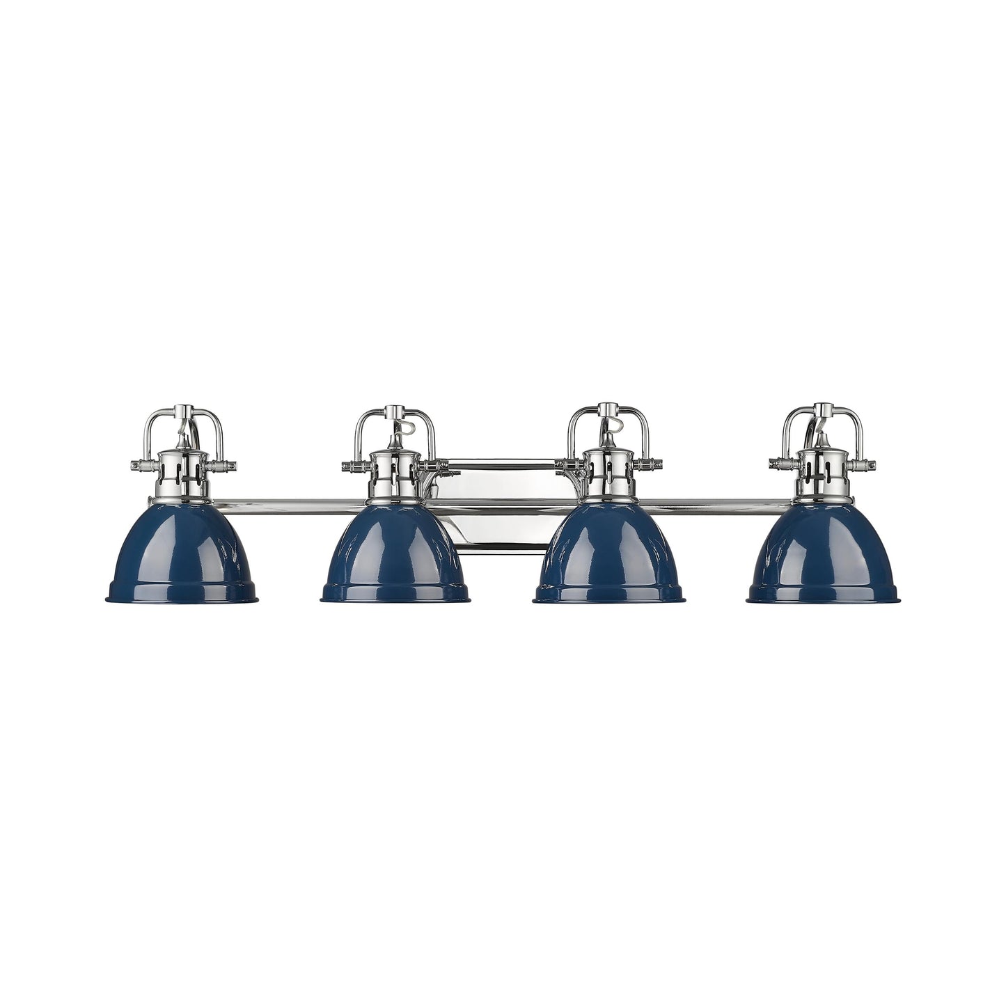 Golden Lighting Duncan 8.25-in 4 Light Polished Chrome Transitional Bathroom Vanity light
