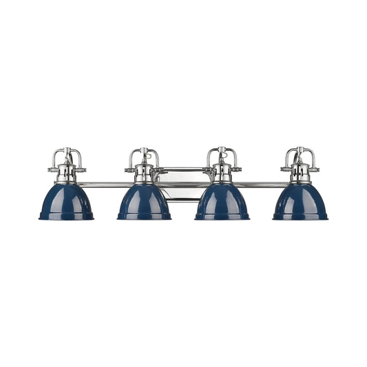 Golden Lighting Duncan 8.25-in 4 Light Polished Chrome Transitional Bathroom Vanity light