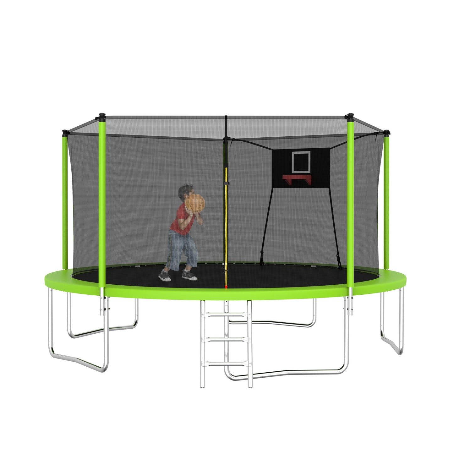 Lycvki Trampolines 14-ft Round Backyard in Green