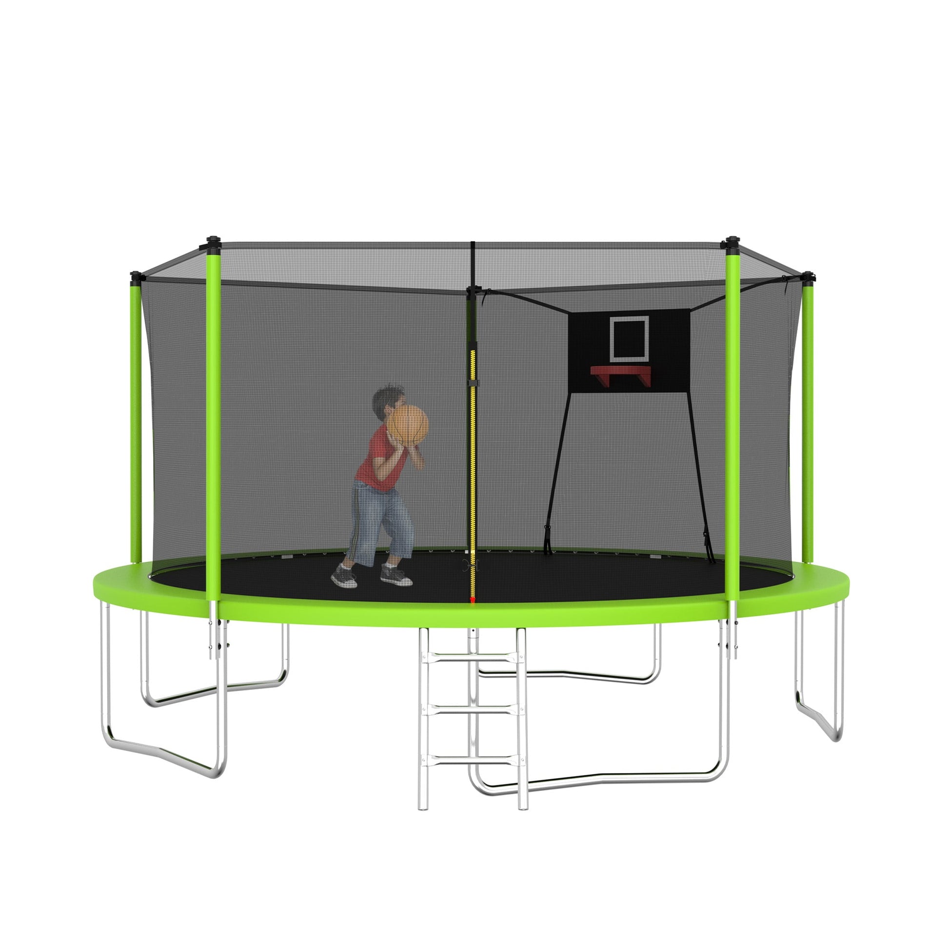 Lycvki Trampolines 14-ft Round Backyard in Green