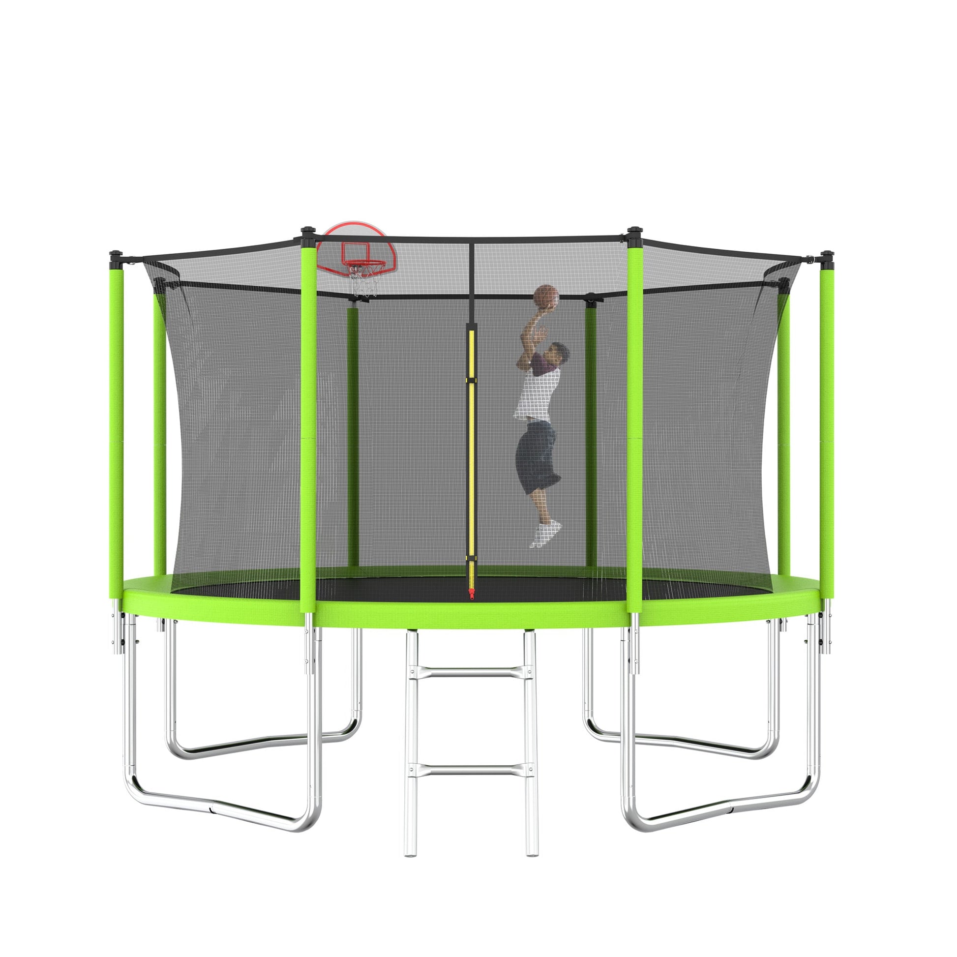 Lycvki Trampolines 12-ft Round Backyard in Green