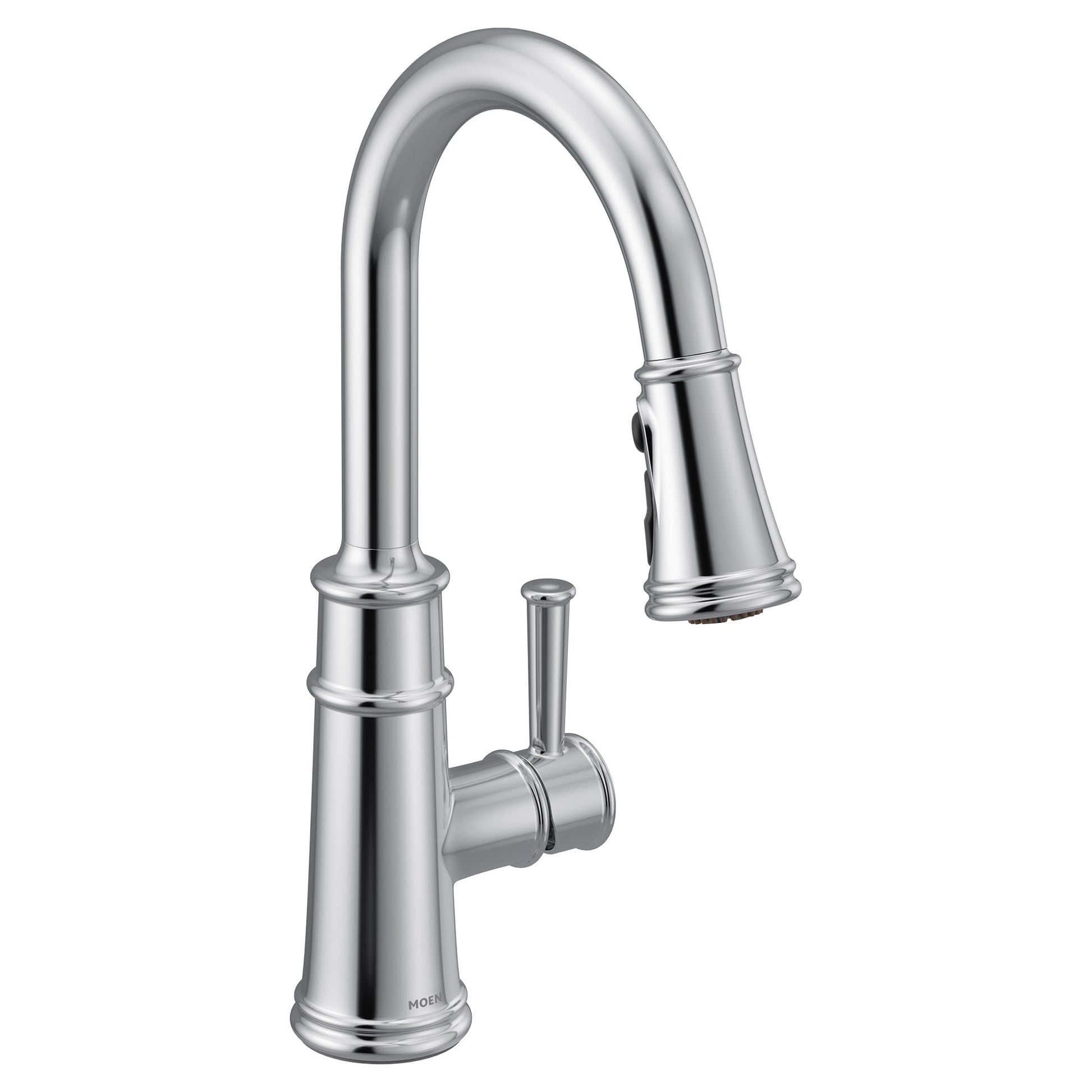 Moen Chrome Single Handle Deck-mount Pull-down Kitchen Faucet with Sprayer (Includes Deck Plate)