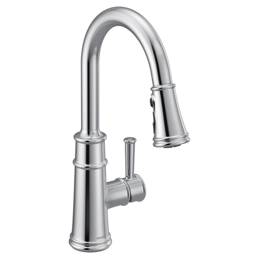 Moen Chrome Single Handle Deck-mount Pull-down Kitchen Faucet with Sprayer (Includes Deck Plate)