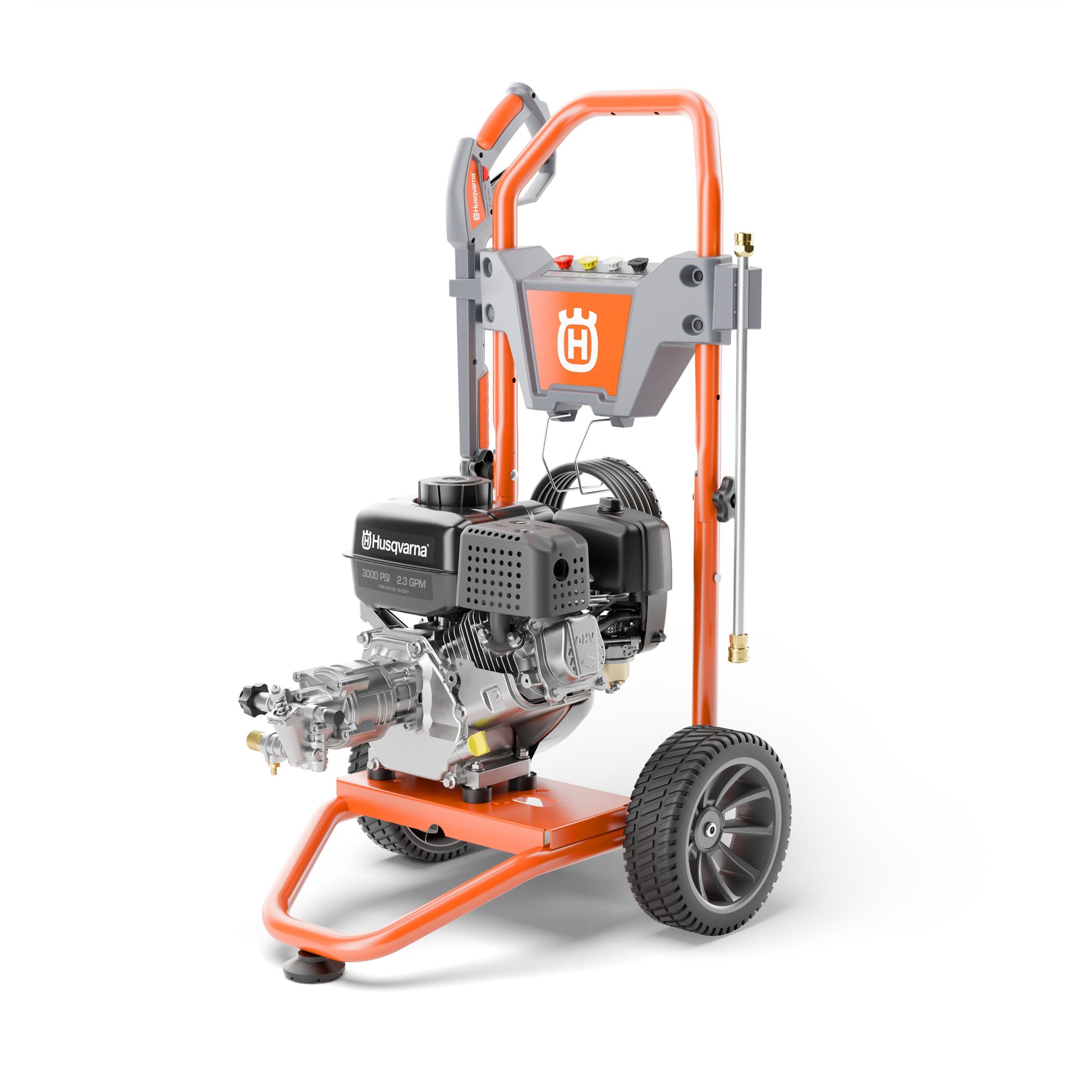 Husqvarna - 3000-PSI 2.3-GPM Cold Water Gas Pressure washer with 4 Spray Tips