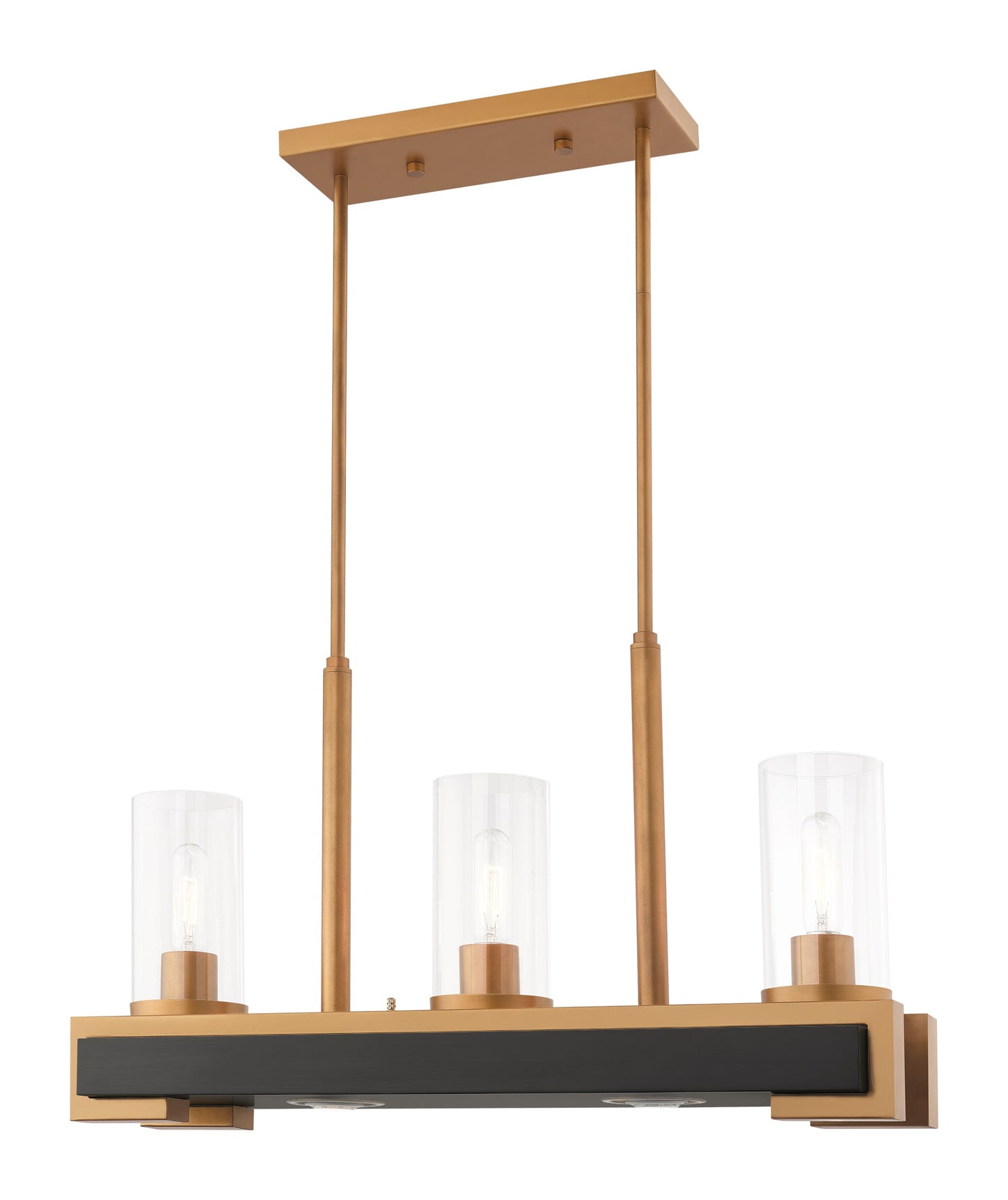 Livex Lighting Buttonwood 5 -Light Antique Gold Indoor Clear glass Glass Steel Chandelier