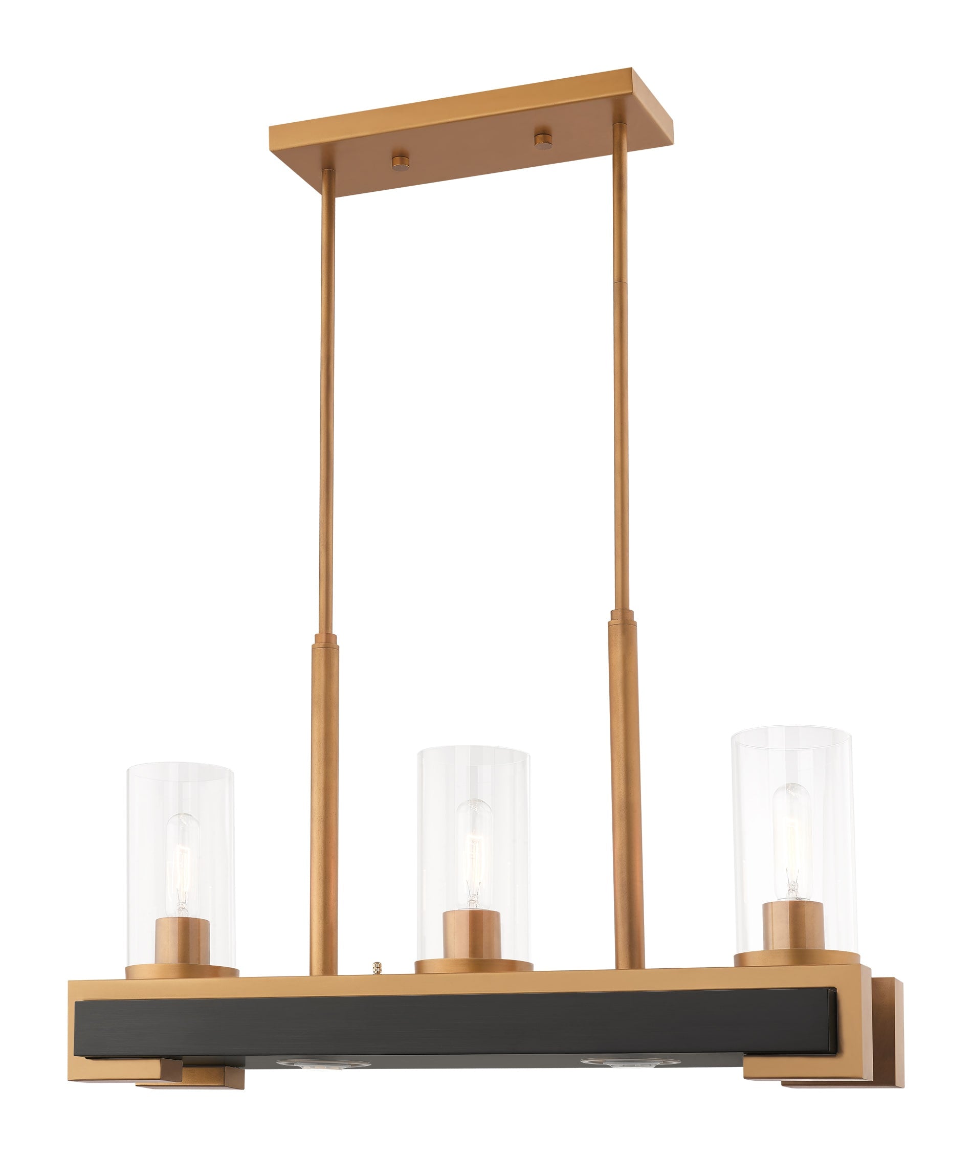 Livex Lighting Buttonwood 5 -Light Antique Gold Indoor Clear glass Glass Steel Chandelier