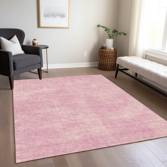 Addison Rugs Chantille ACN1018PI 8 x 10 (ft) Polyester Pink Rectangular Indoor/Outdoor Geometric Machine washable Pet Friendly Area rug