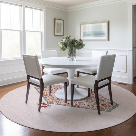 Addison Rugs Chantille ACN1011PI 8 x 8 (ft) Loomed Polyester Pink Round Indoor/Outdoor Machine washable Pet Friendly Area rug