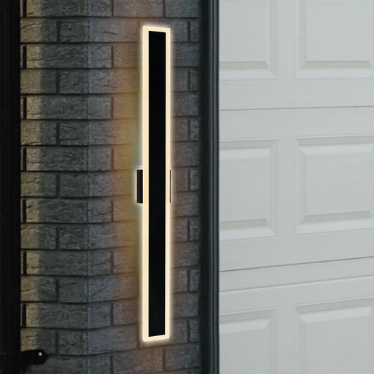 CWI Lighting Malibu 59-in H Multiple finishes Black Hardwired Integrated LED Outdoor Wall Light