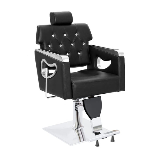 Outopee Black Contemporary Ergonomic Adjustable Height Swivel Faux Leather Desk Chair