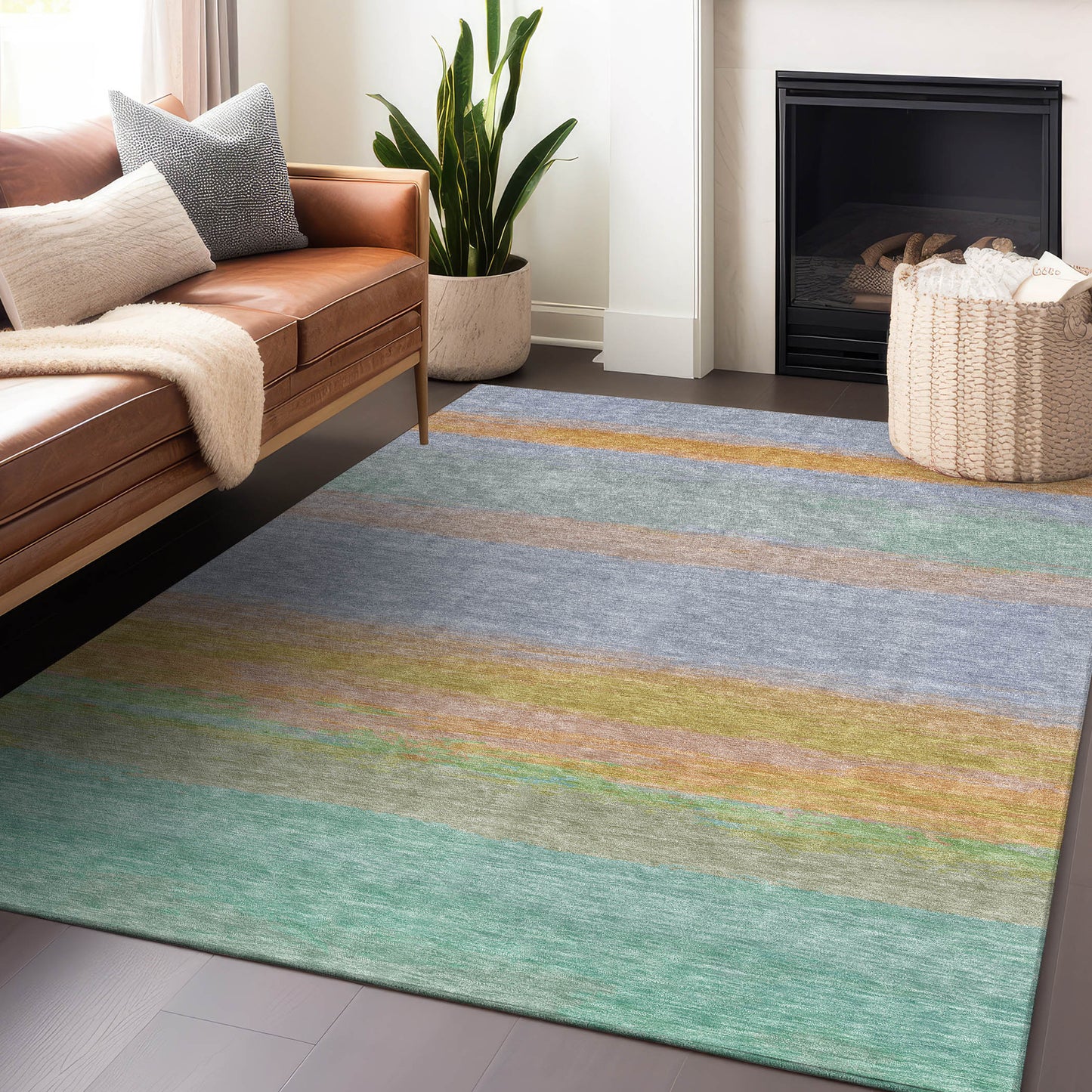 Addison Rugs Chantille ACN1273LV 10 x 14 (ft) Polyester Lavender Rectangular Indoor/Outdoor Geometric Machine washable Pet Friendly Area rug