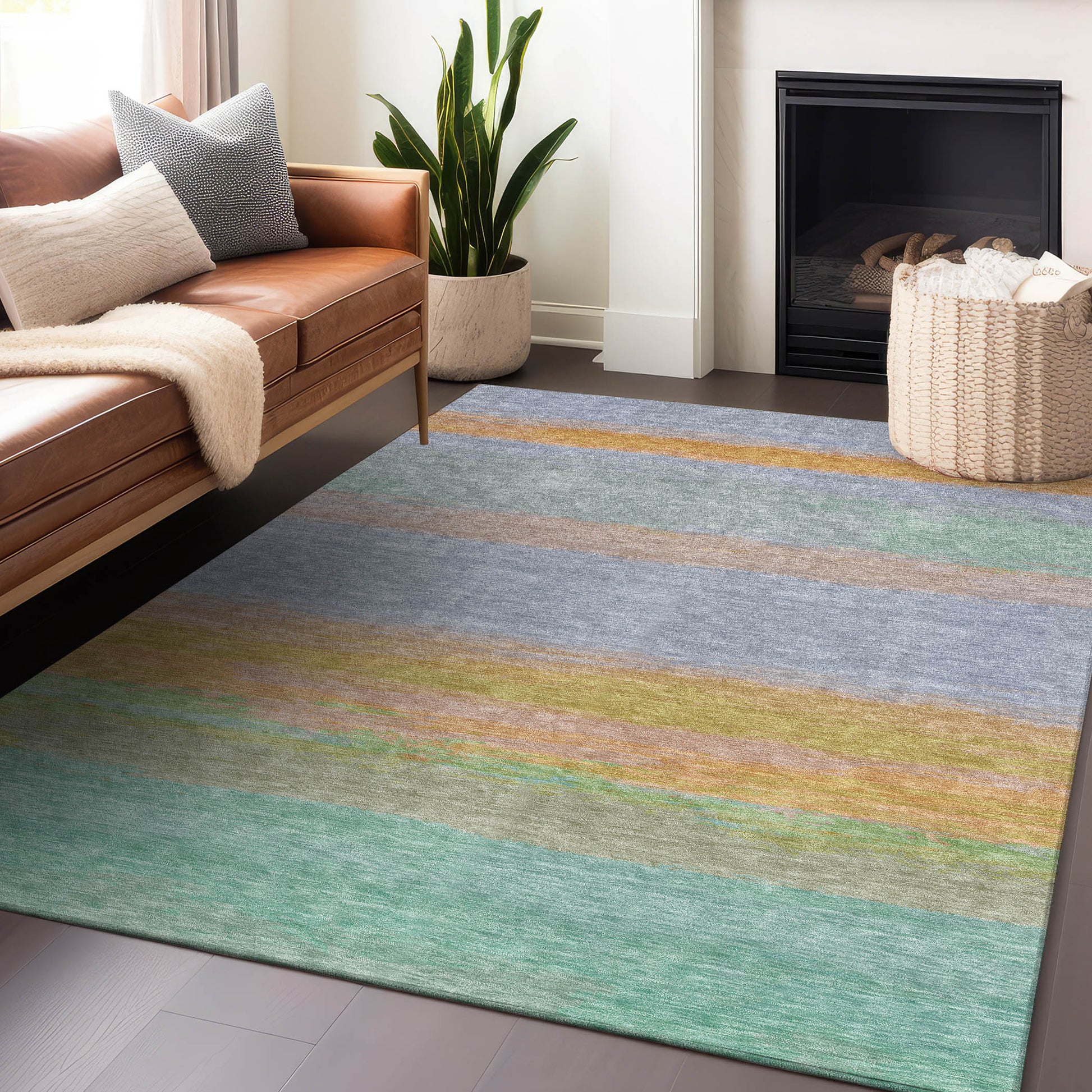 Addison Rugs Chantille ACN1273LV 10 x 14 (ft) Polyester Lavender Rectangular Indoor/Outdoor Geometric Machine washable Pet Friendly Area rug