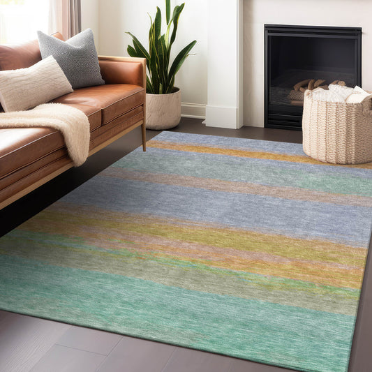 Addison Rugs Chantille ACN1273LV 10 x 14 (ft) Polyester Lavender Rectangular Indoor/Outdoor Geometric Machine washable Pet Friendly Area rug