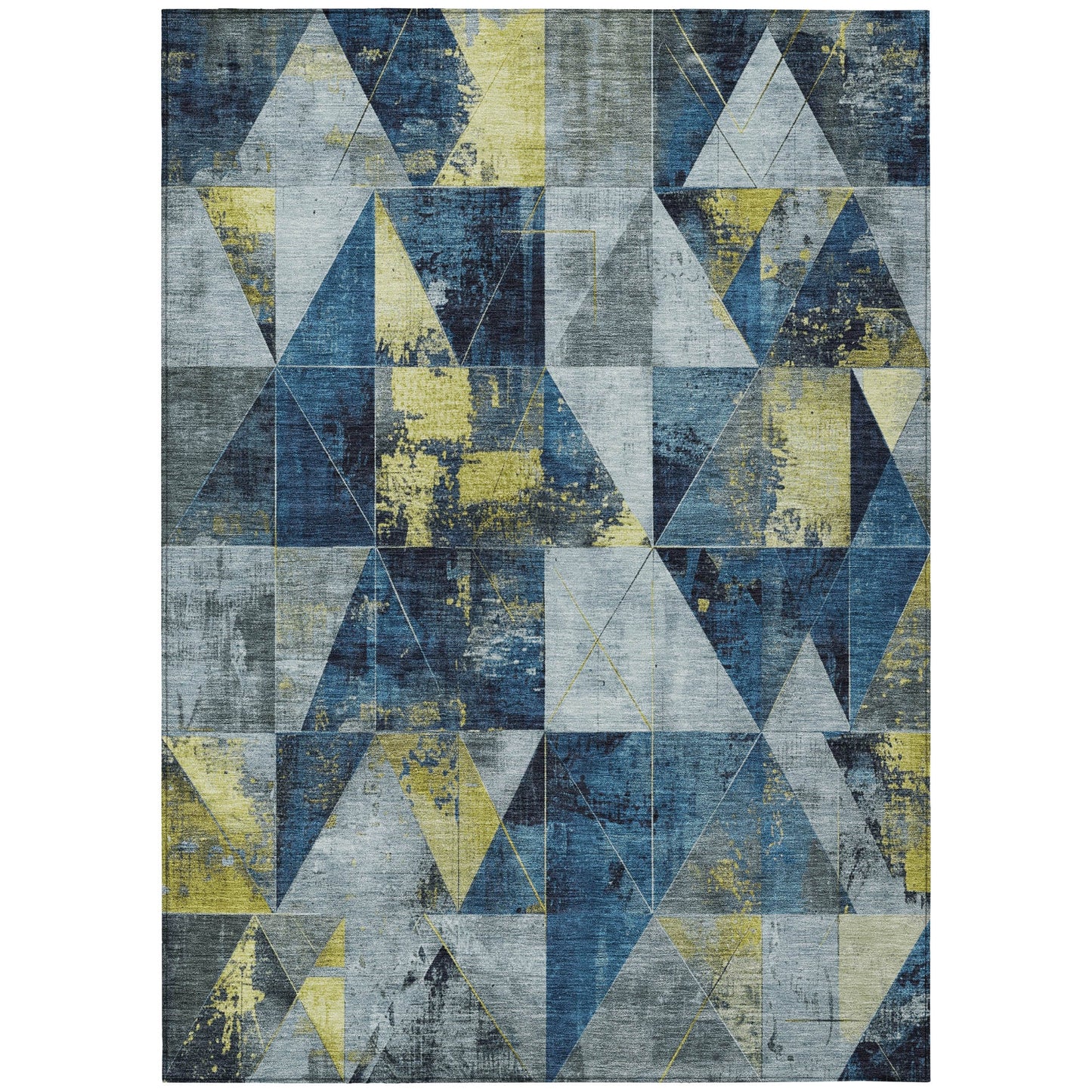 Addison Rugs Chantille ACN1888NA 9 x 12 (ft) Loomed Polyester Navy Rectangular Indoor/Outdoor Geometric Machine washable Pet Friendly Area rug