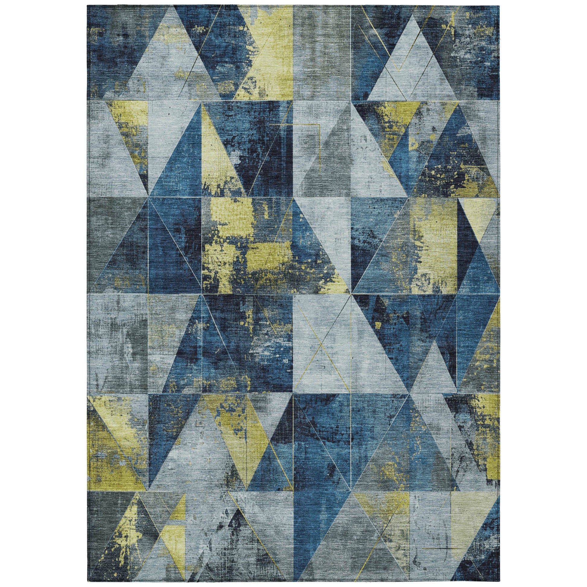 Addison Rugs Chantille ACN1888NA 9 x 12 (ft) Loomed Polyester Navy Rectangular Indoor/Outdoor Geometric Machine washable Pet Friendly Area rug