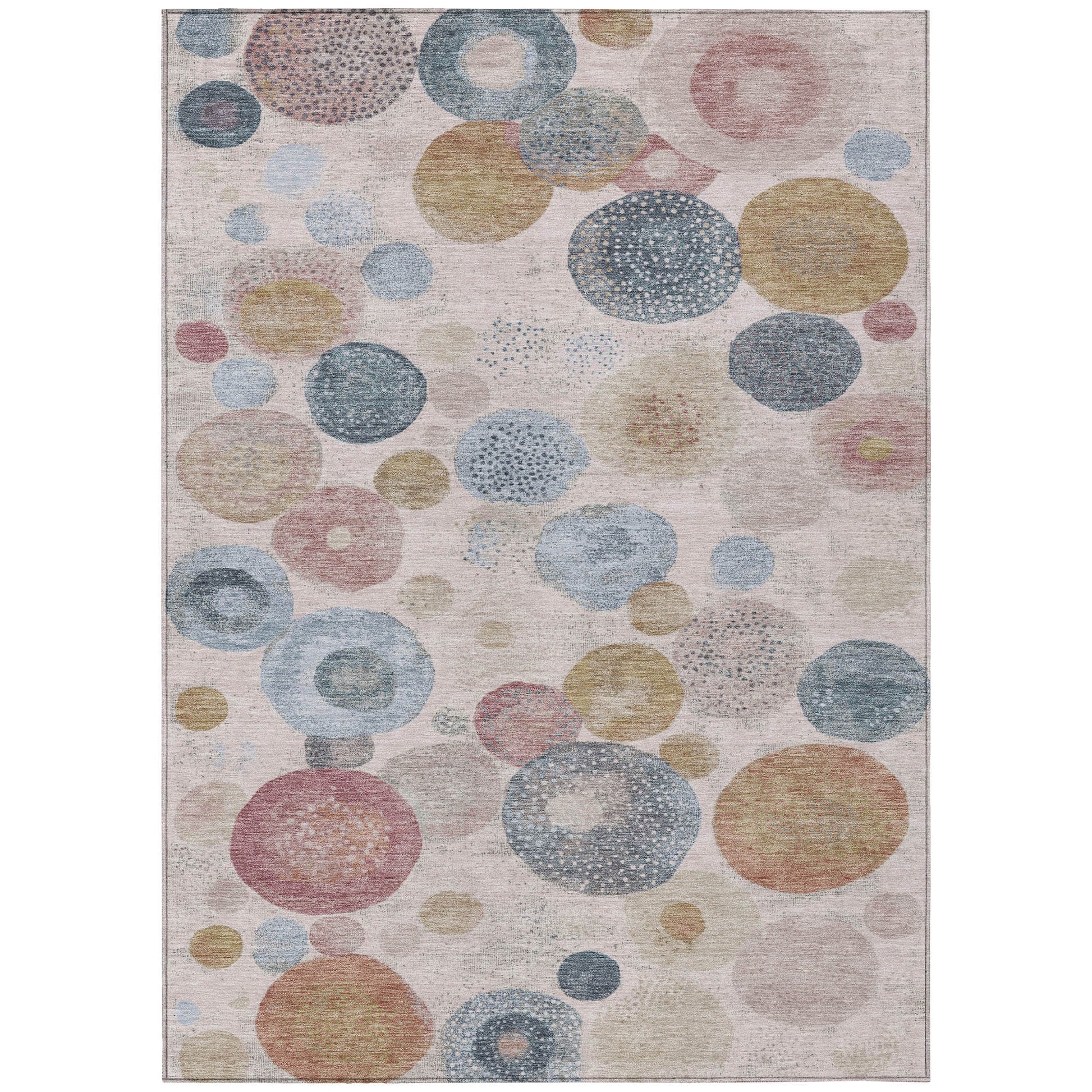 Addison Rugs Chantille ACN1896BL 9 x 12 (ft) Loomed Polyester Blush Rectangular Indoor/Outdoor Geometric Machine washable Pet Friendly Area rug