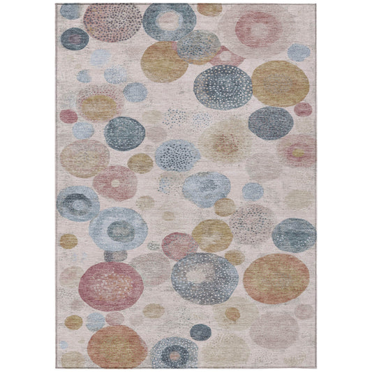 Addison Rugs Chantille ACN1896BL 9 x 12 (ft) Loomed Polyester Blush Rectangular Indoor/Outdoor Geometric Machine washable Pet Friendly Area rug