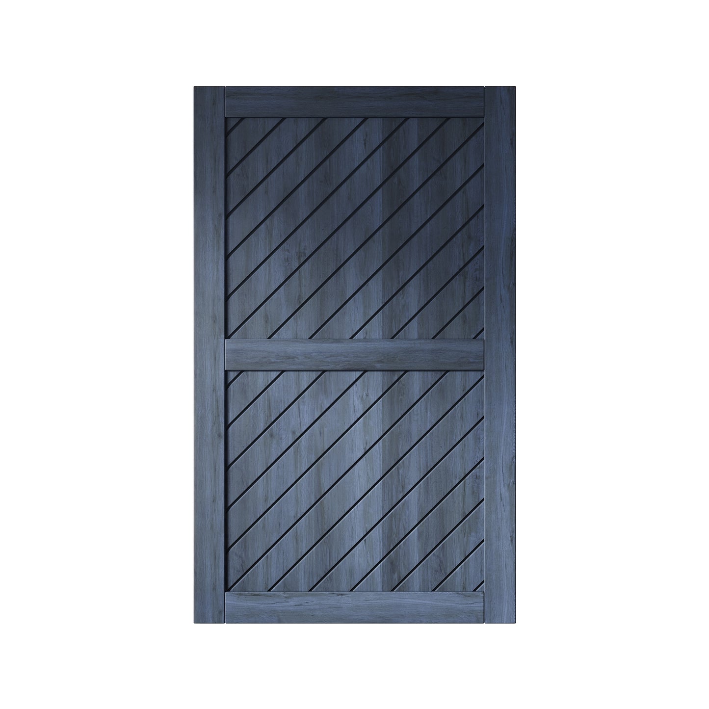 HOMACER 50-in x 80-in Navy Prefinished Non-standard Pine Wood Solid core Single Barn Door (Hardware Not Included)