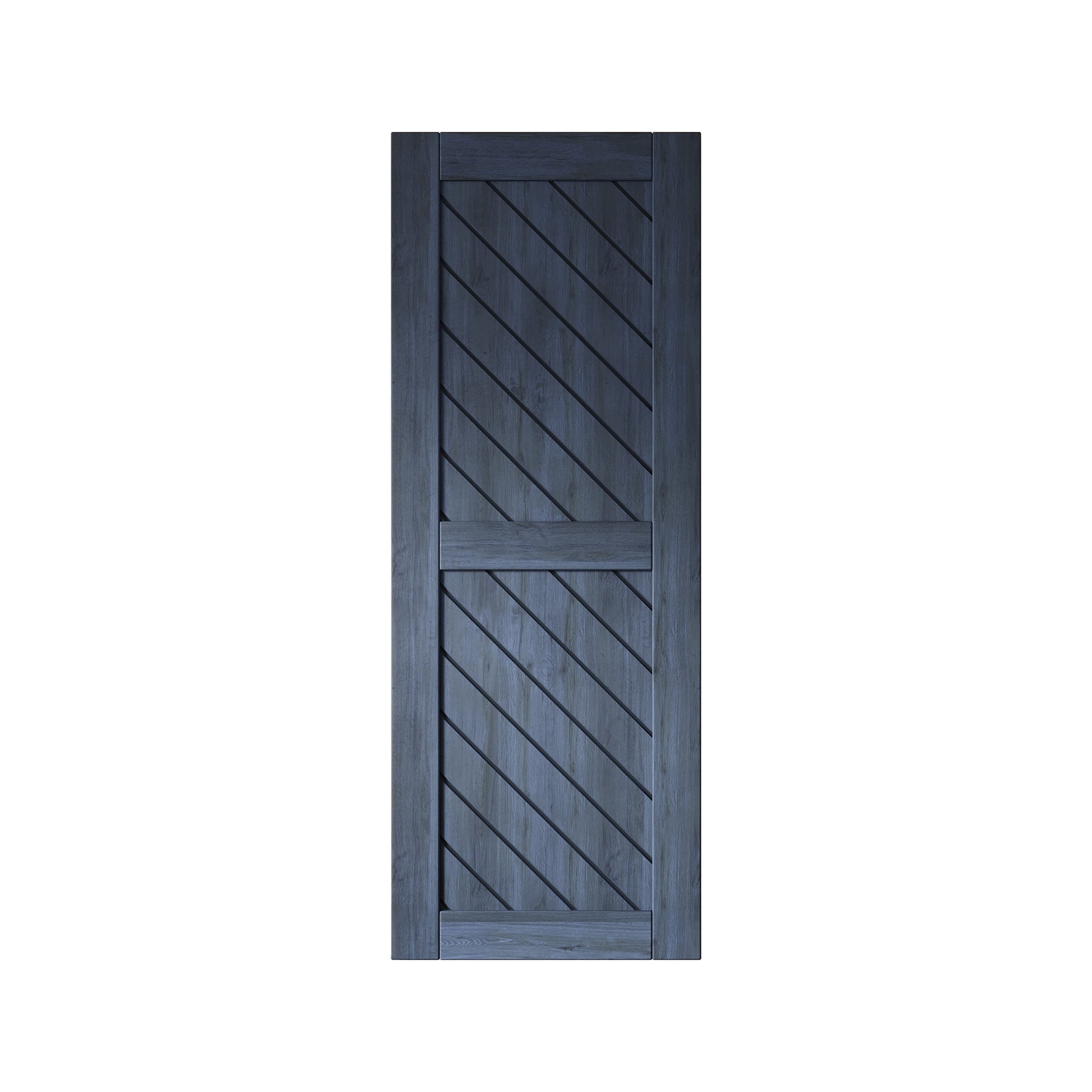 HOMACER 26-in x 80-in Navy Prefinished Non-standard Pine Wood Solid core Single Barn Door (Hardware Not Included)