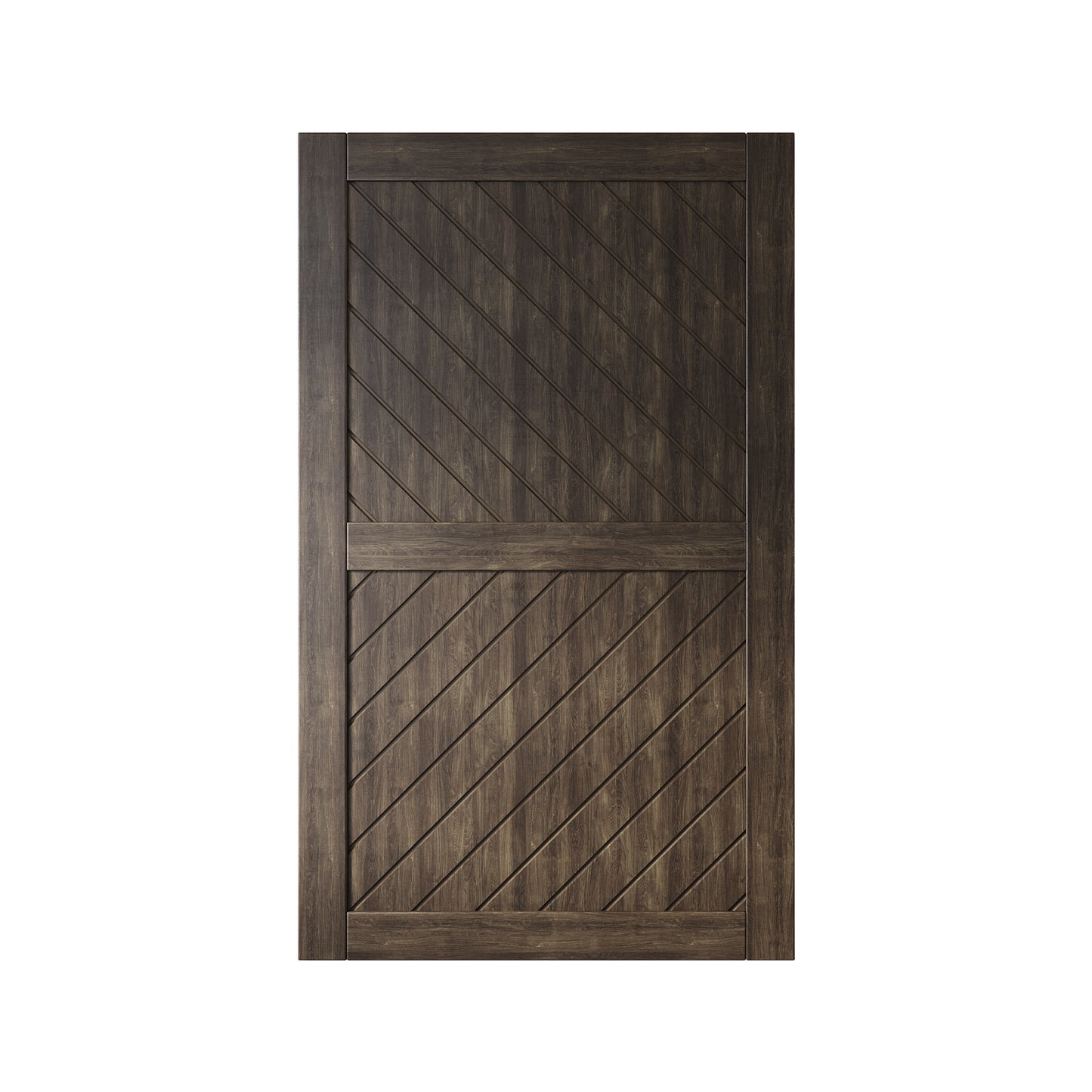 HOMACER 50-in x 80-in Ebony Prefinished Non-standard Pine Wood Solid core Single Barn Door (Hardware Not Included)