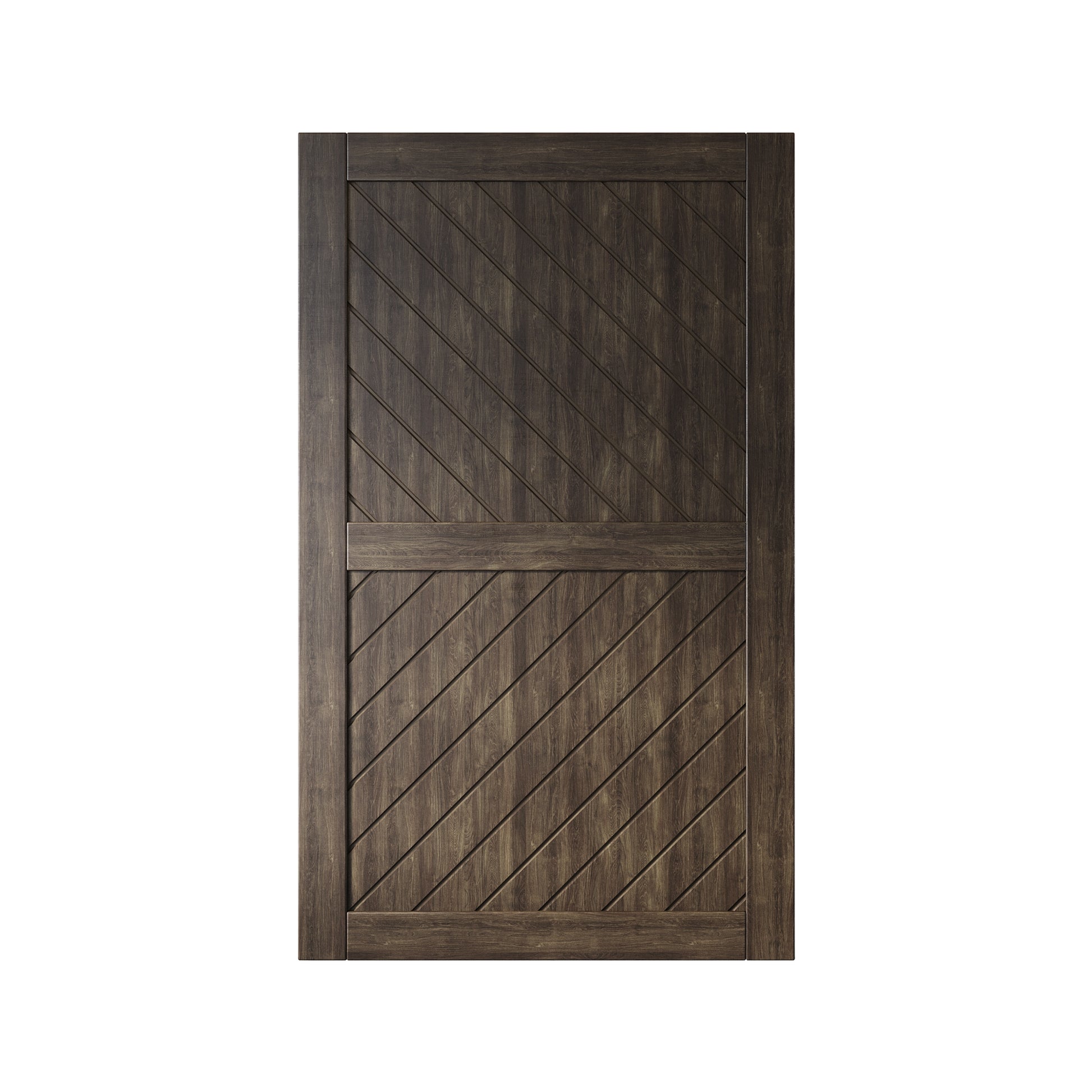 HOMACER 50-in x 80-in Ebony Prefinished Non-standard Pine Wood Solid core Single Barn Door (Hardware Not Included)