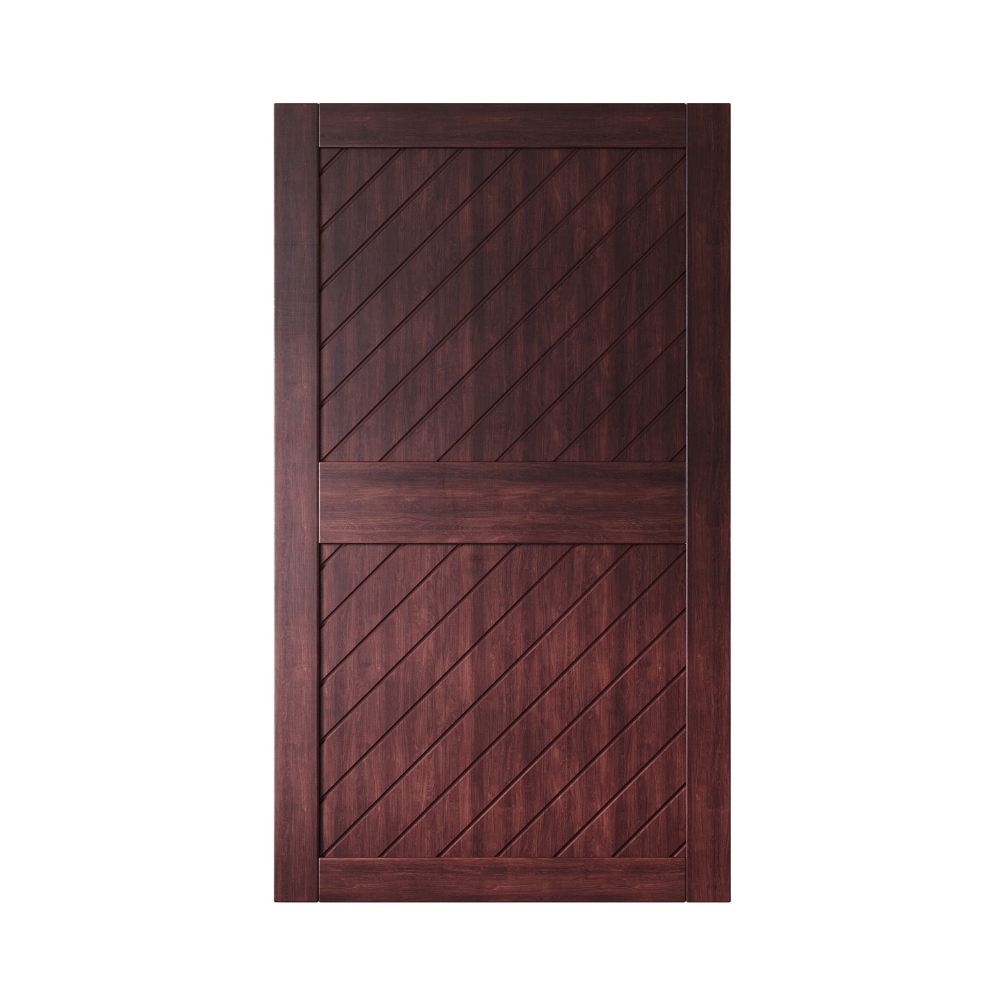 HOMACER 42-in x 84-in Red Mahogany Prefinished Non-standard Pine Wood Solid core Single Barn Door (Hardware Not Included)