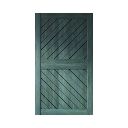 HOMACER 42-in x 84-in Royal Pine Prefinished Non-standard Pine Wood Solid core Single Barn Door (Hardware Not Included)