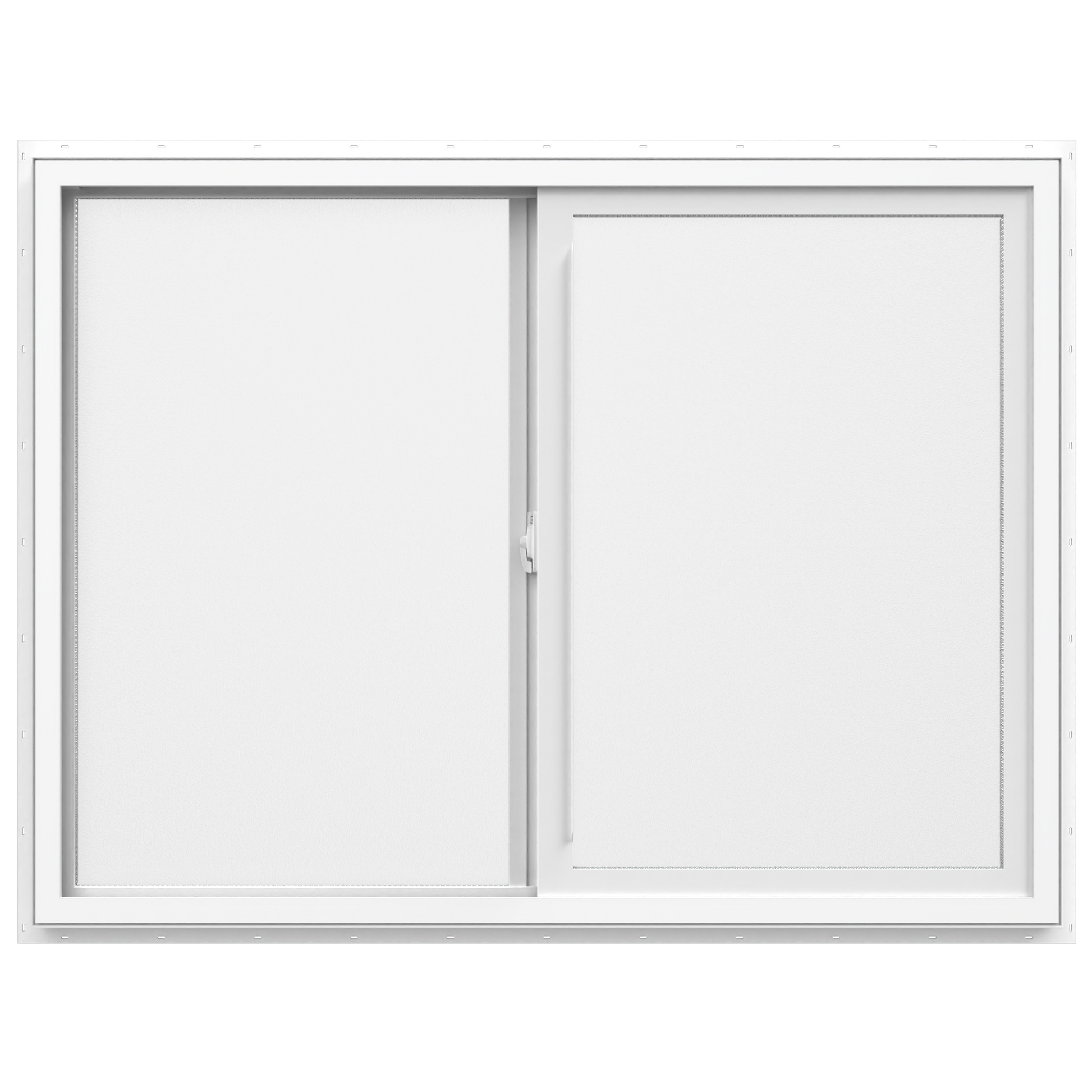 Pella 150 Series 47-1/2-in x 17-1/2-in White Exterior White Interior Left-Handed Vinyl Sliding Window Annealed Glass (Half Screen Included)
