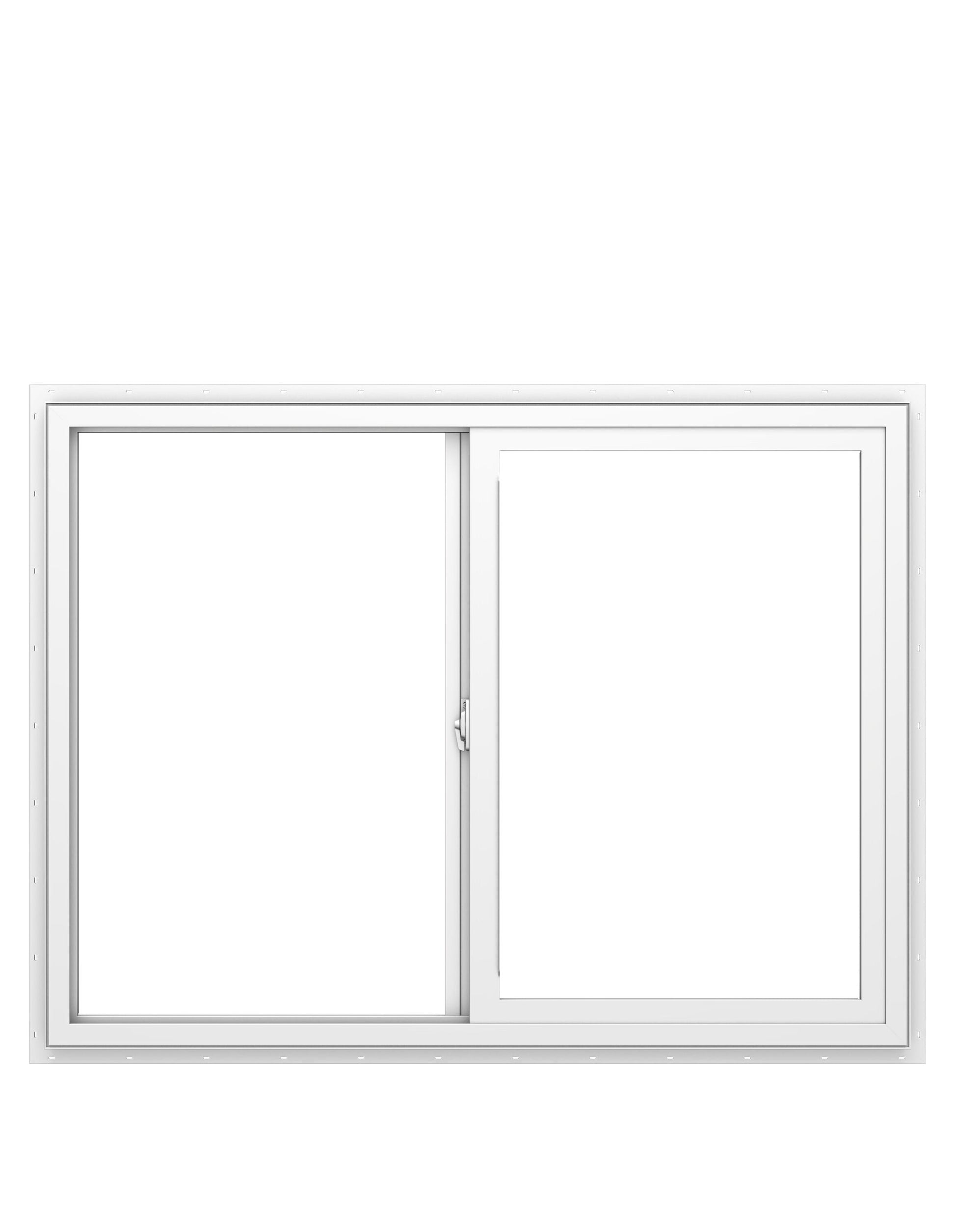 Pella 150 Series 23-1/2-in x 23-1/2-in White Exterior White Interior Left-Handed Vinyl Sliding Window Annealed Glass (Half Screen Included)