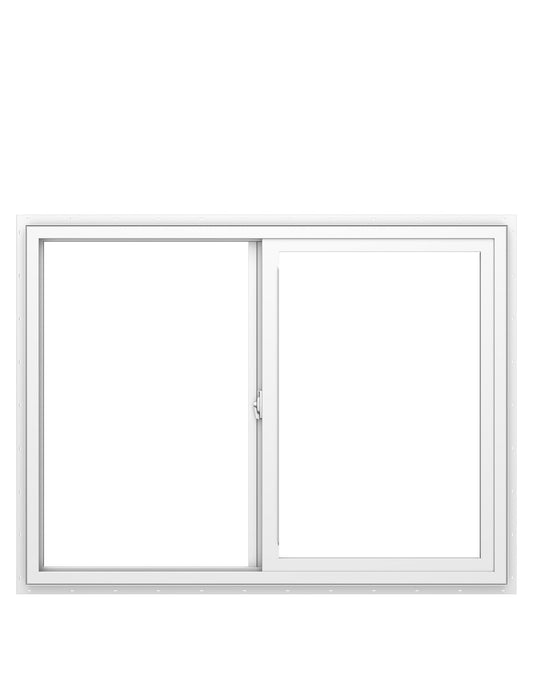Pella 150 Series 59-1/2-in x 35-1/2-in White Exterior White Interior Left-Handed Vinyl Sliding Window Annealed Glass (Half Screen Included)