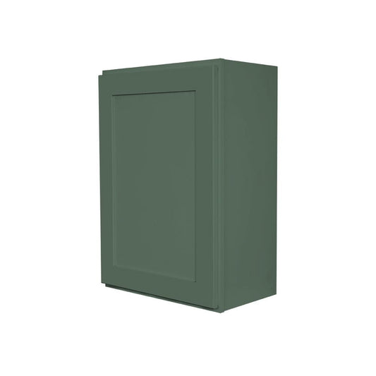 RELIABILT Monroe 24-in W x 30-in H x 12-in D Basil Green Wall Ready to Assemble (RTA) Plywood Cabinet Recessed Panel Shaker