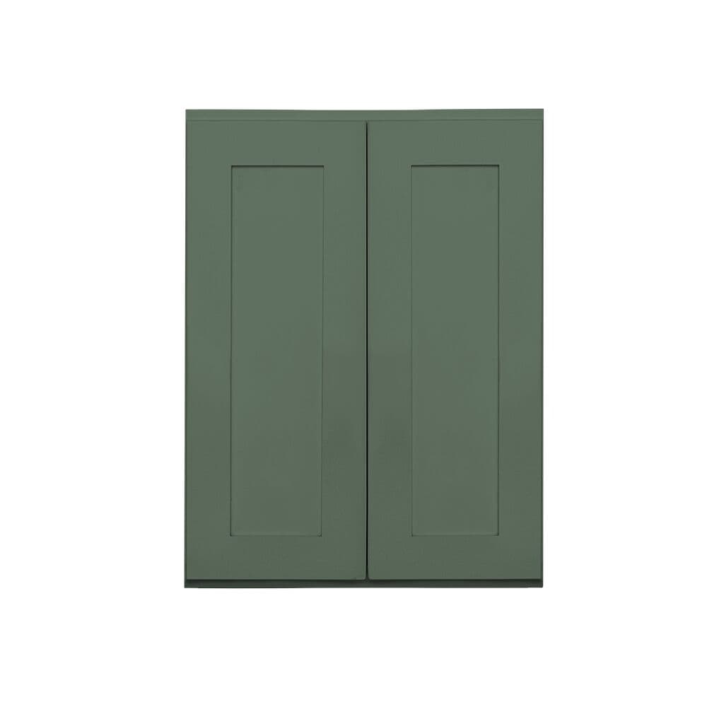 RELIABILT Monroe 30-in W x 36-in H x 12-in D Basil Green Wall Ready to Assemble (RTA) Plywood Cabinet Recessed Panel Shaker