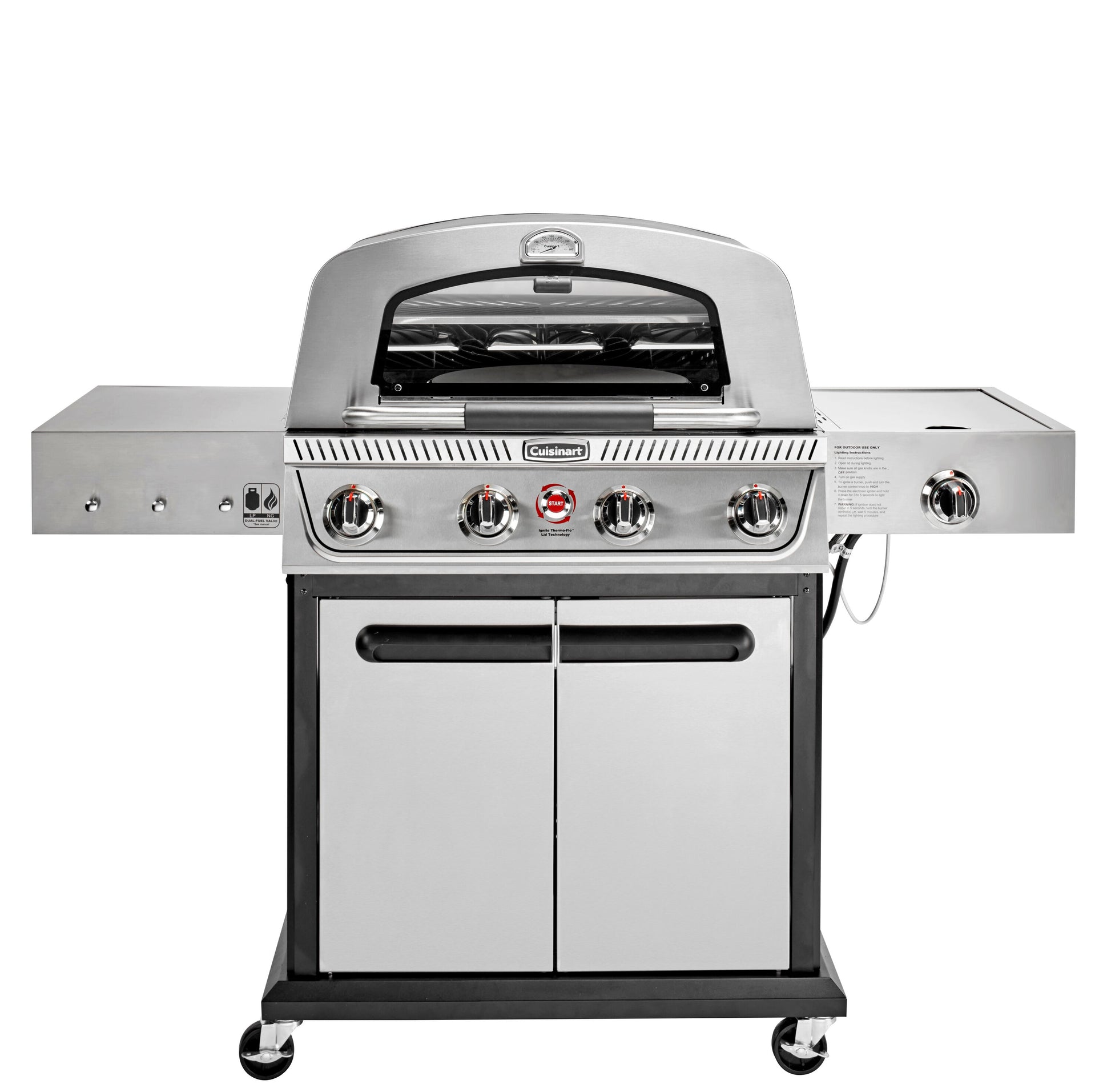 Cuisinart Propel+ Stainless Steel 4 -Burner Liquid Propane and Natural Gas Grill 1 -Side Burner