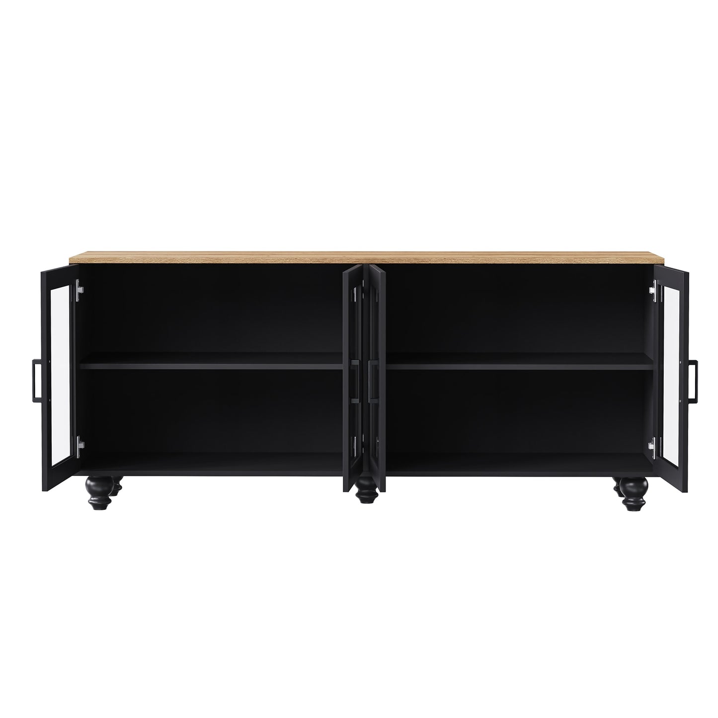 Lycvki TV Stands Modern/Contemporary Black 15.7-in W TV cabinet ( Accommodates TVs up to 65-in )