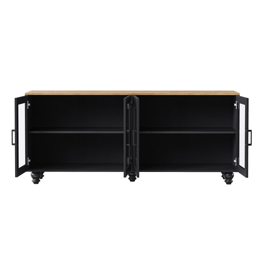 Lycvki TV Stands Modern/Contemporary Black 15.7-in W TV cabinet ( Accommodates TVs up to 65-in )