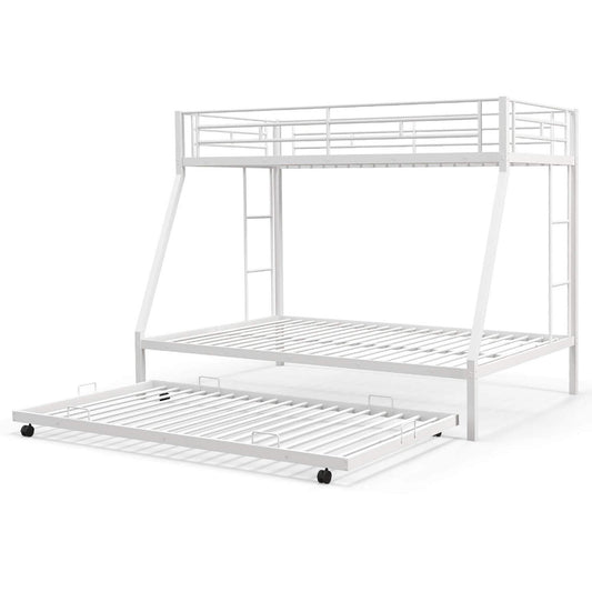 Costway White Twin over full Bunk Bed