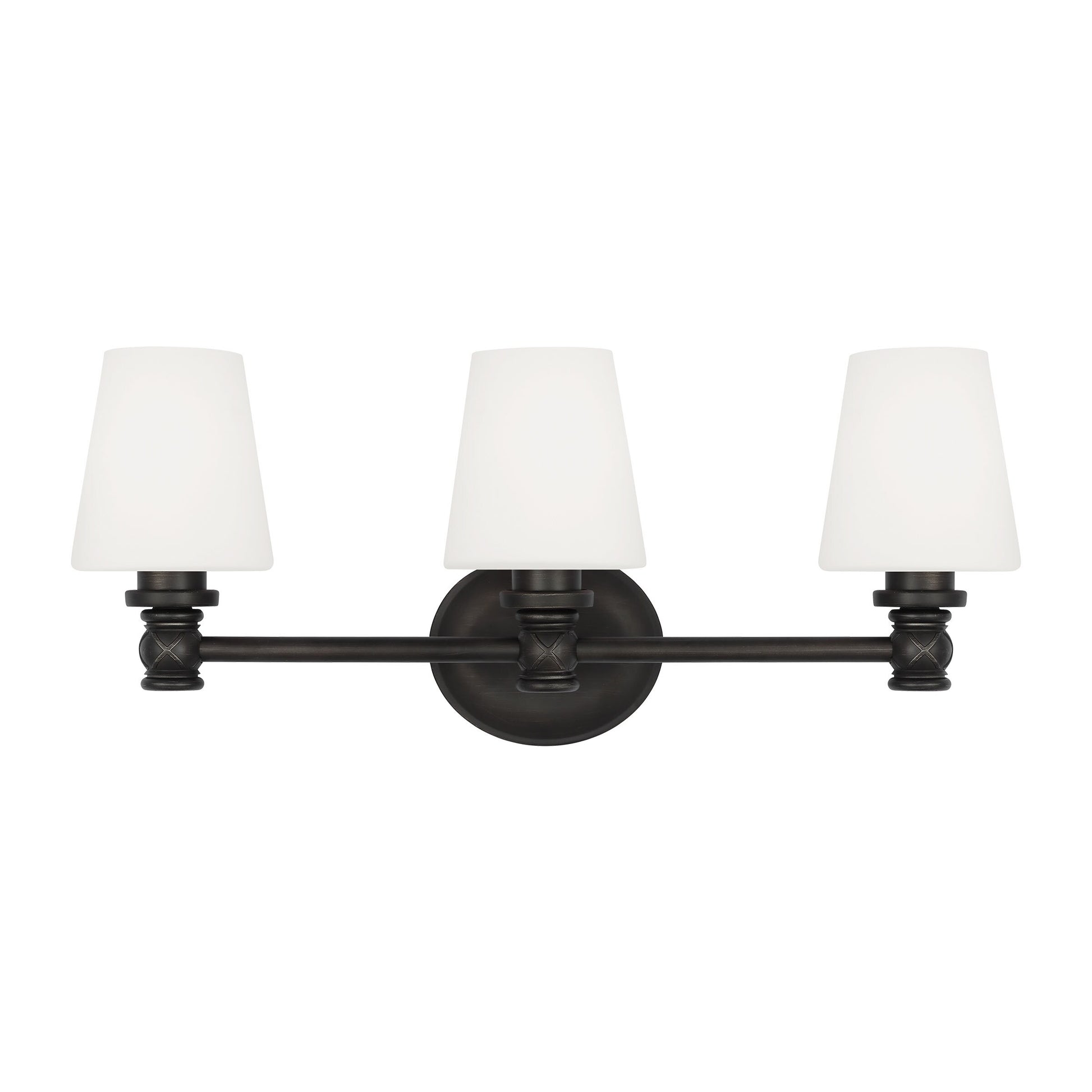 Generation Lighting Xavierre 23.13-in 3 Light Antique Black Transitional Bathroom Vanity light